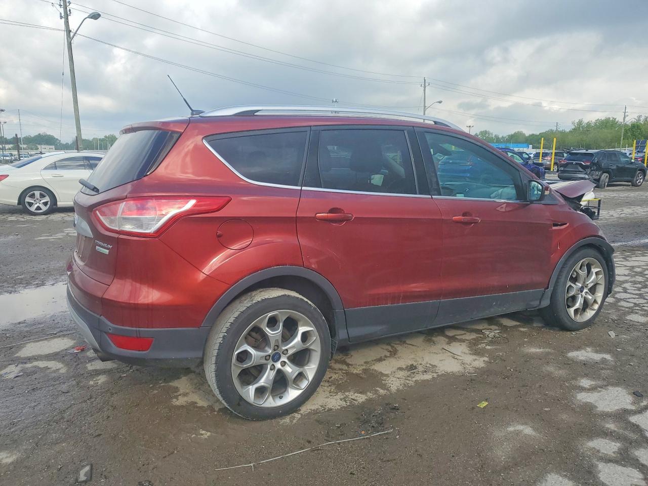 2014 Ford Escape Titanium Red vin: 1FMCU0JX5EUA75057