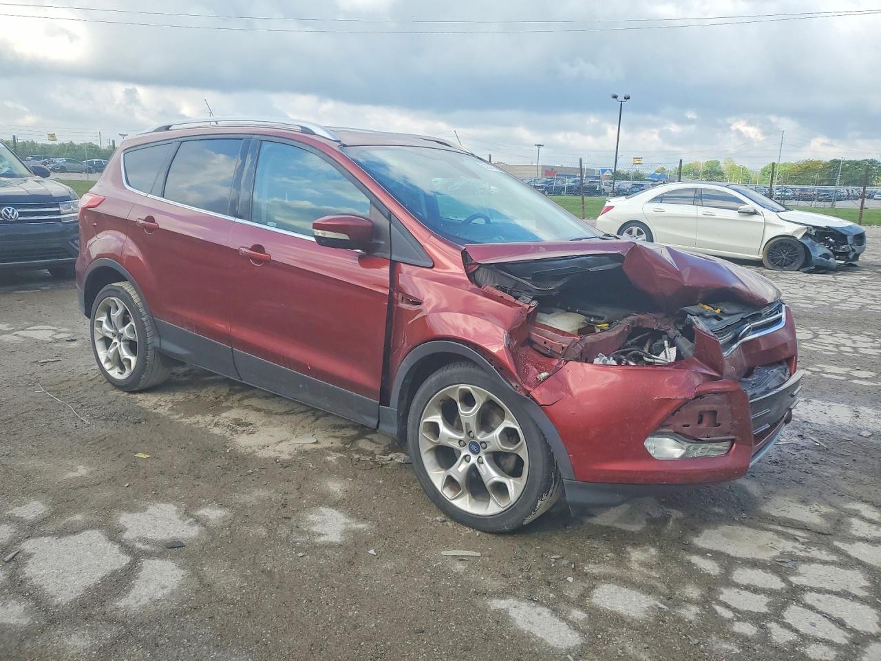 2014 Ford Escape Titanium Red vin: 1FMCU0JX5EUA75057