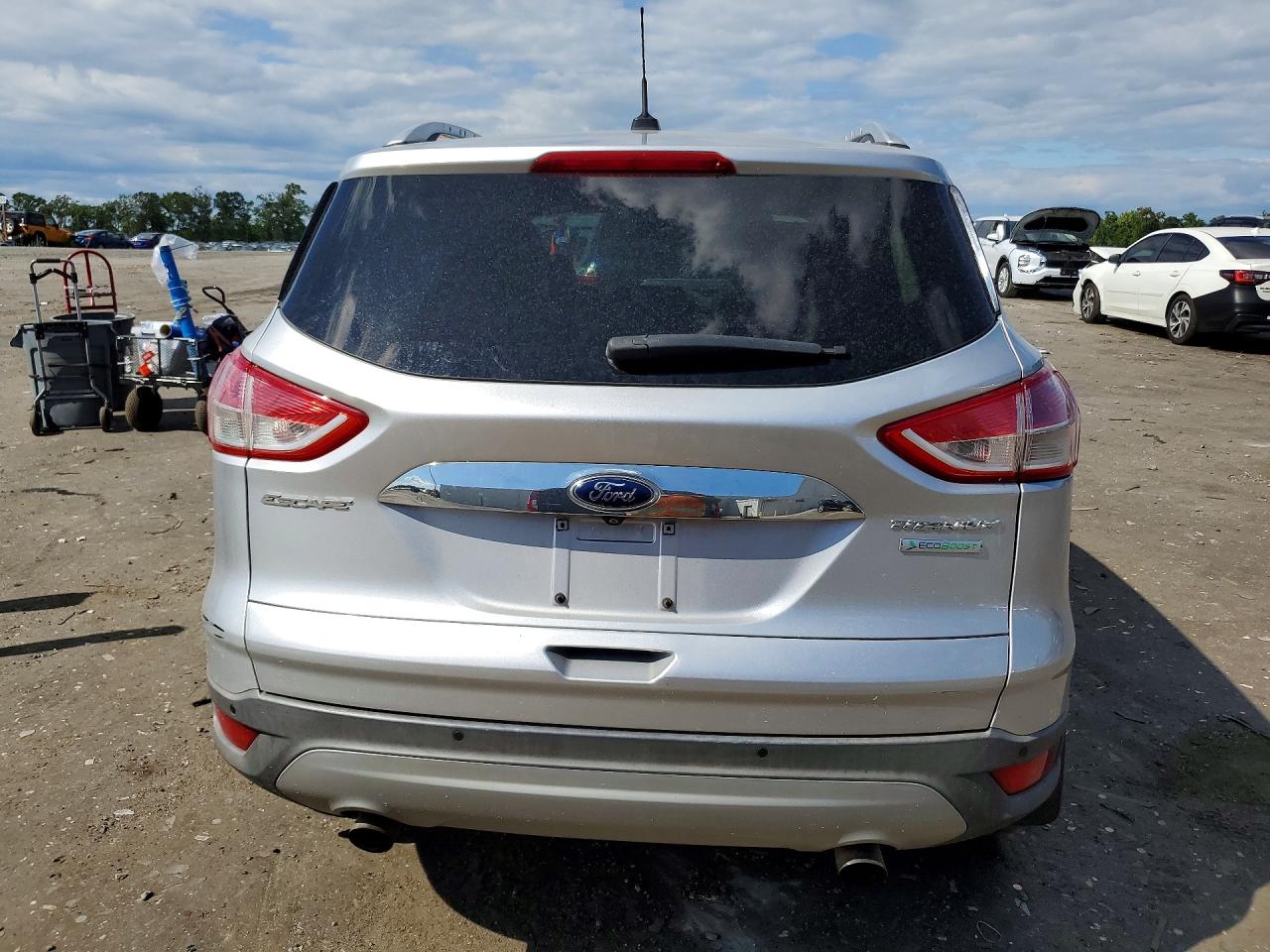 2014 Ford Escape Titanium Silver vin: 1FMCU0JX5EUB34043