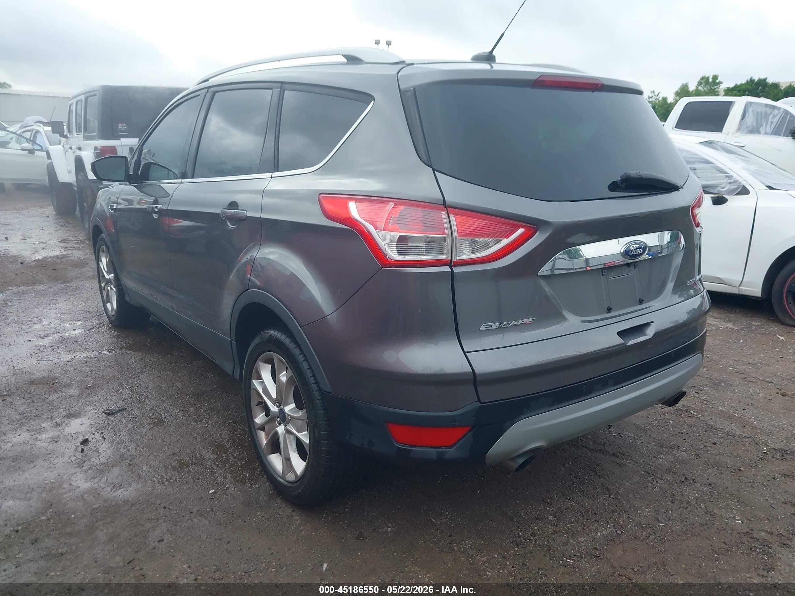 2014 Ford Escape Titanium Черный vin: 1FMCU0JX5EUB45589
