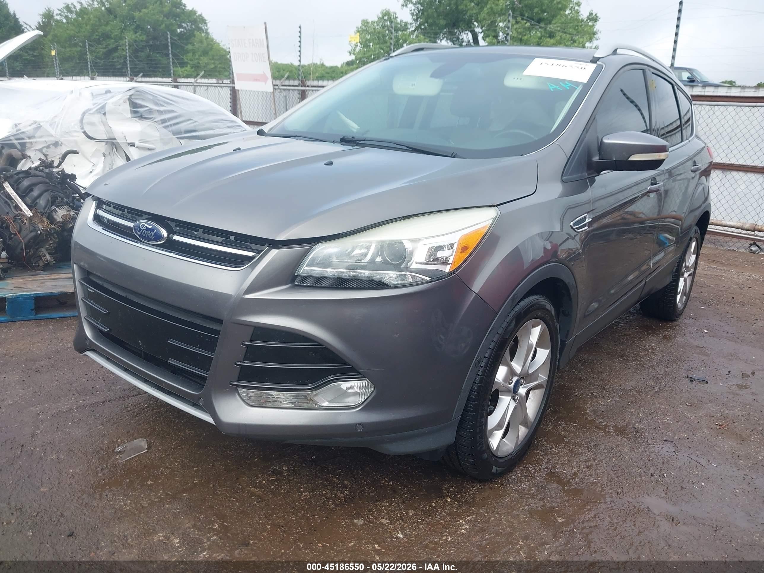 2014 Ford Escape Titanium Черный vin: 1FMCU0JX5EUB45589