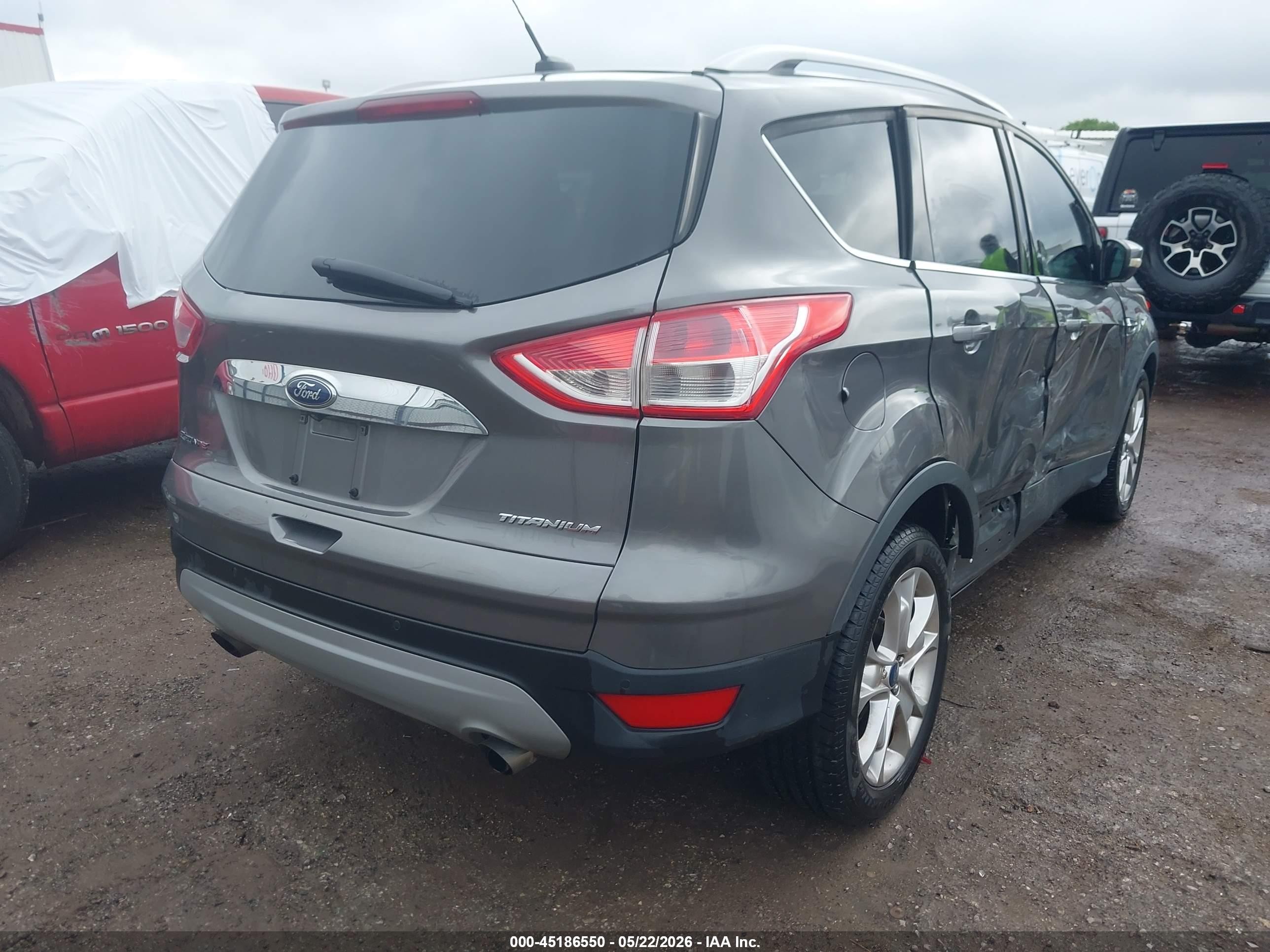 2014 Ford Escape Titanium Черный vin: 1FMCU0JX5EUB45589