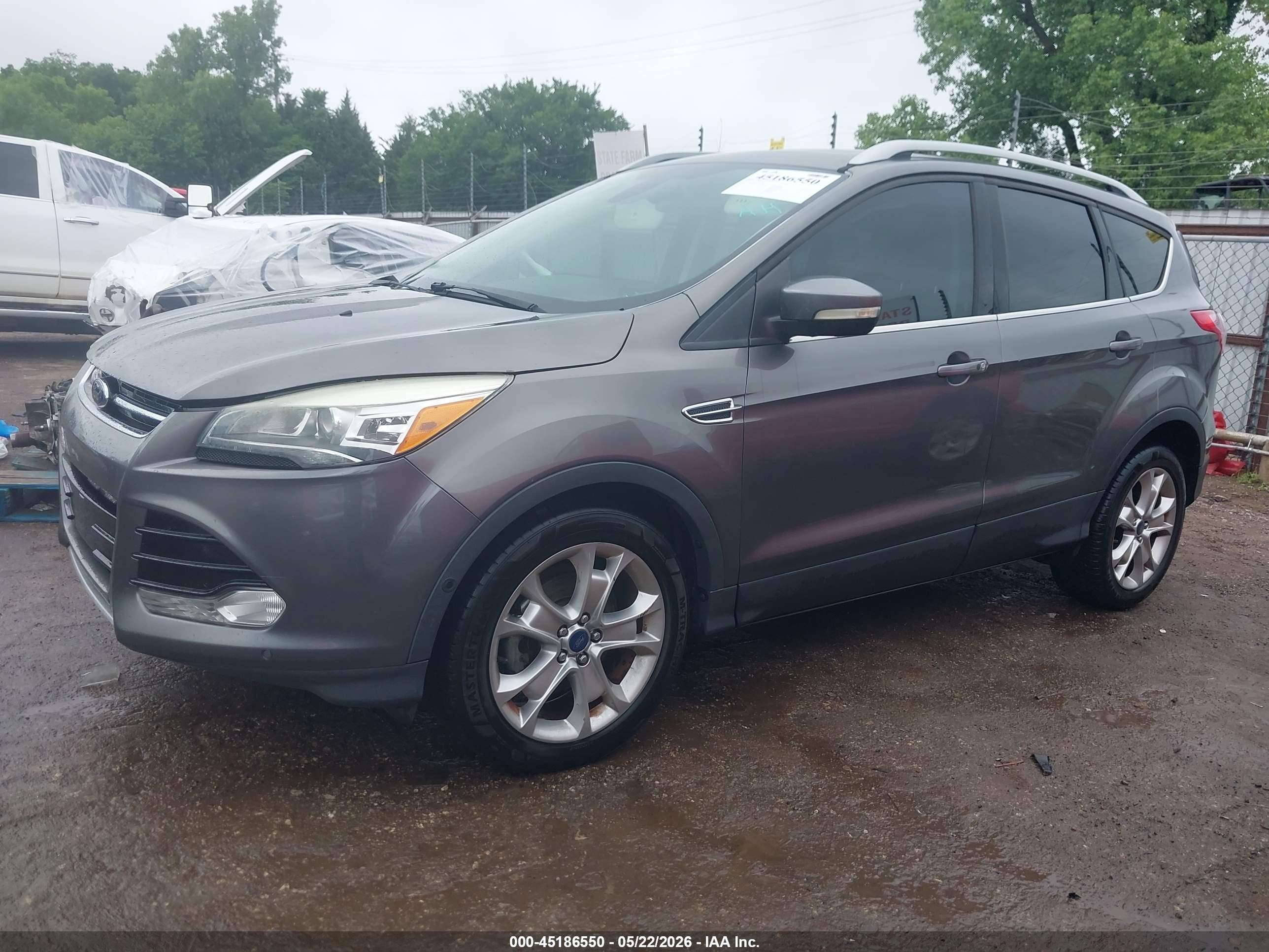 2014 Ford Escape Titanium Черный vin: 1FMCU0JX5EUB45589