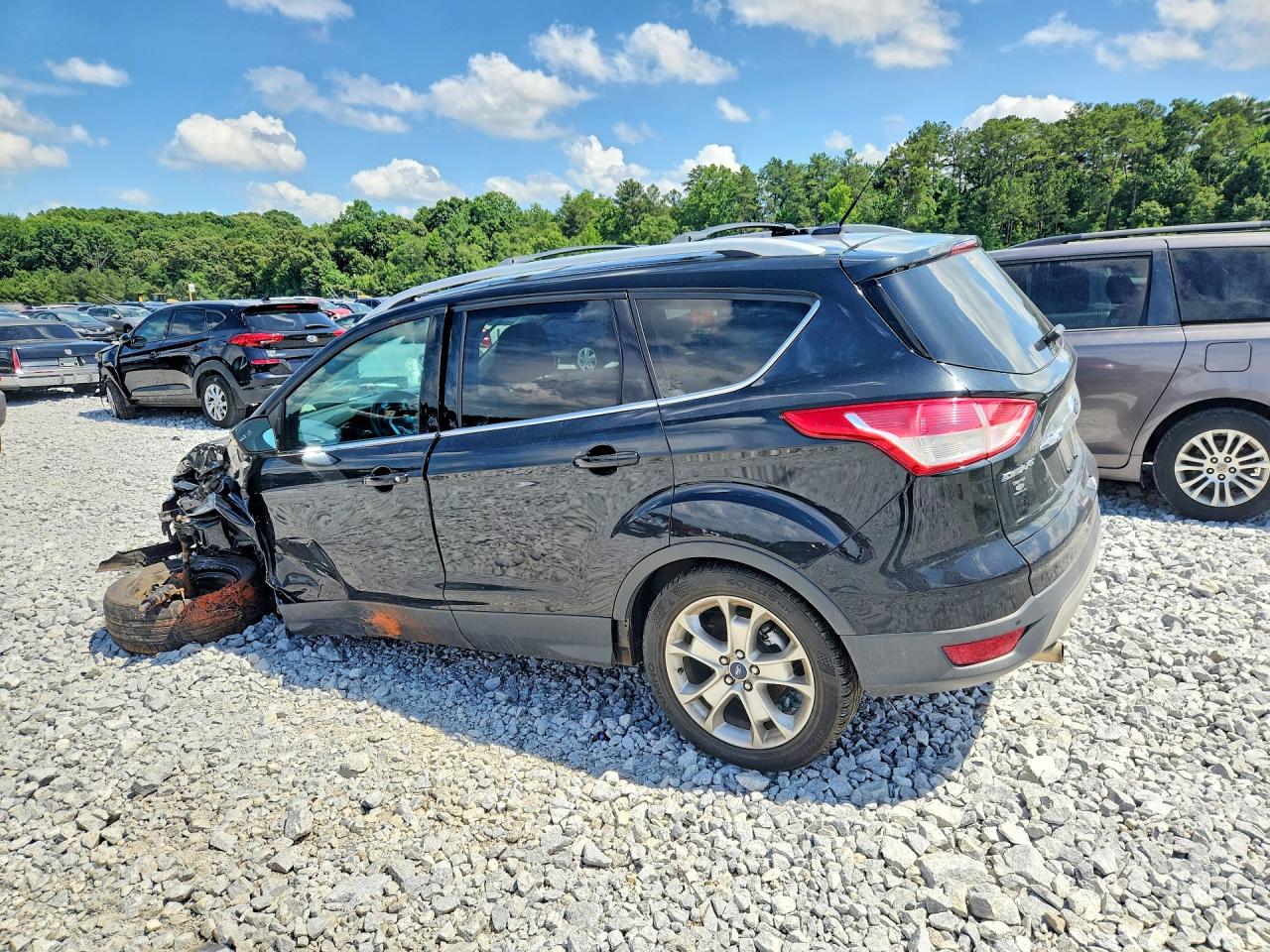 2014 Ford Escape Titanium Черный vin: 1FMCU0JX5EUC46874