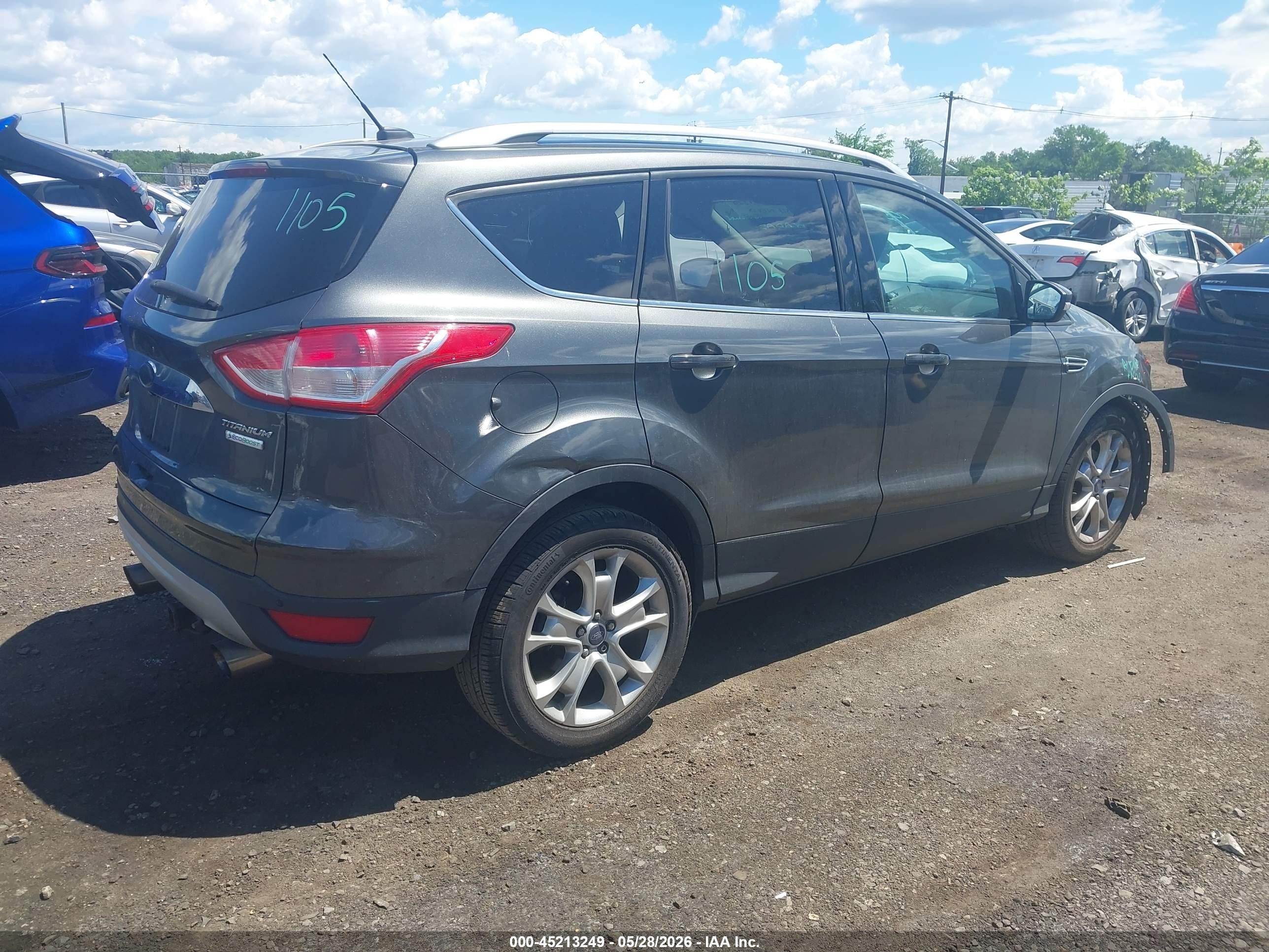 2015 Ford Escape Titanium Gray vin: 1FMCU0JX5FUB79775