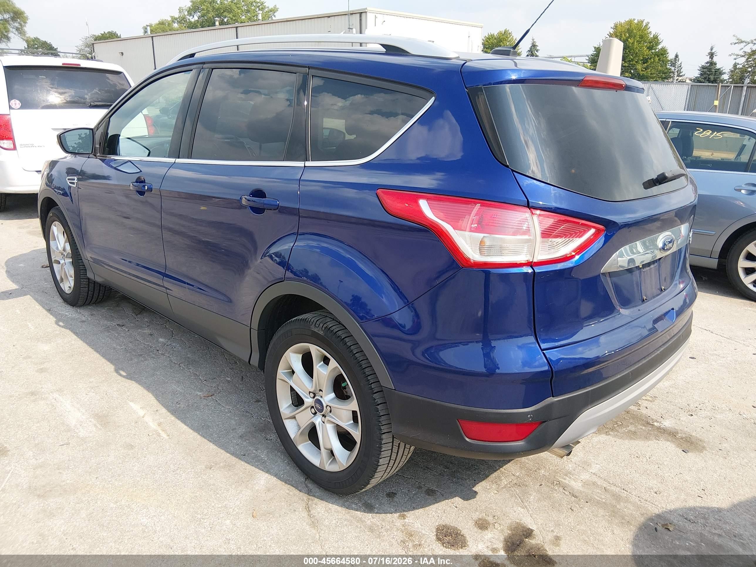 2014 Ford Escape Titanium Синий vin: 1FMCU0JX6EUA98296