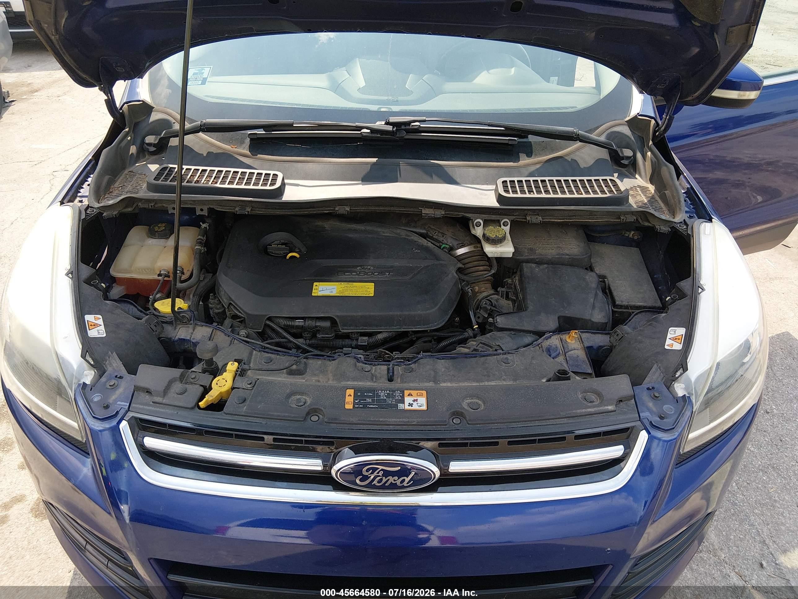 2014 Ford Escape Titanium Синий vin: 1FMCU0JX6EUA98296