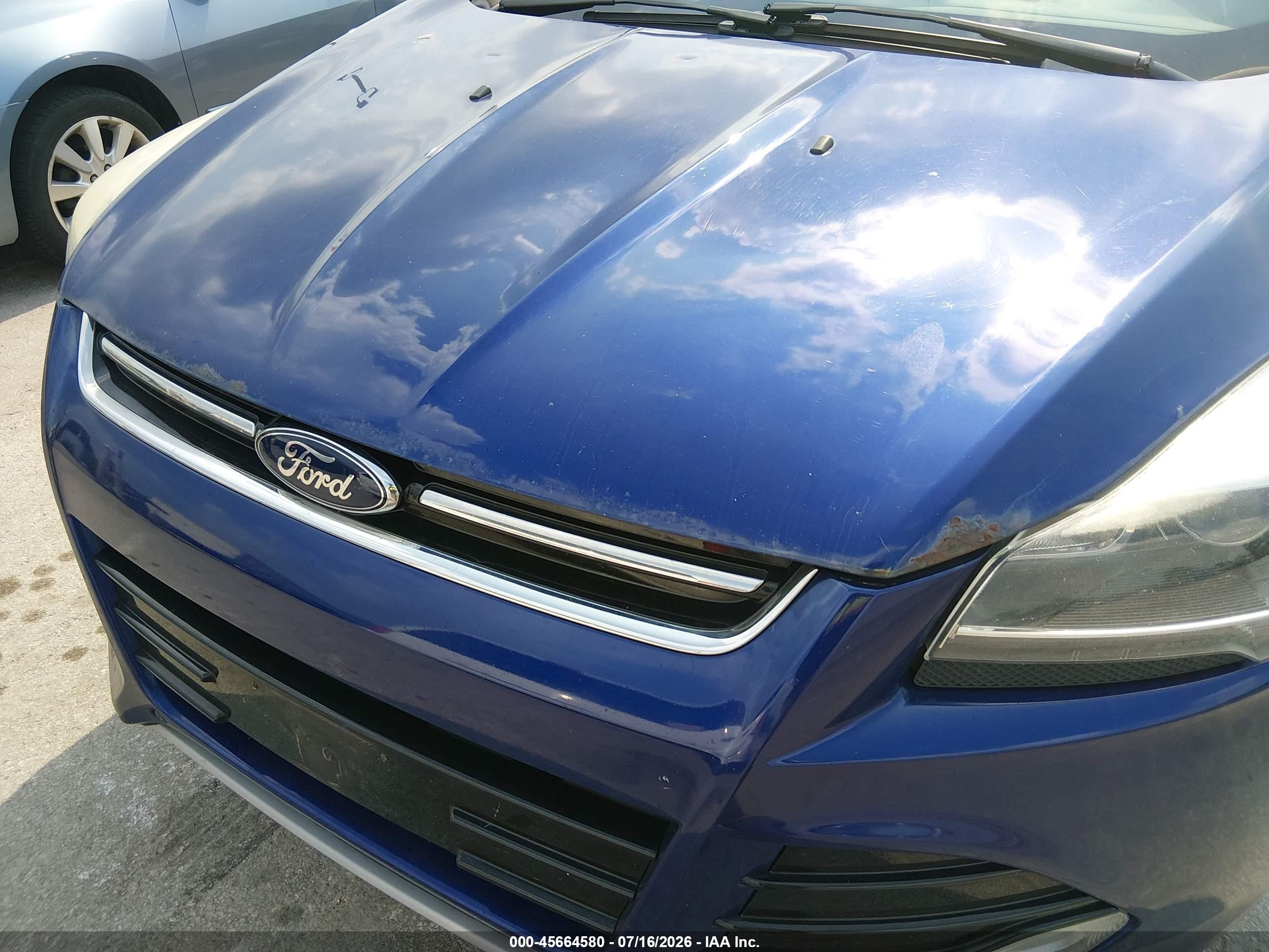 2014 Ford Escape Titanium Синий vin: 1FMCU0JX6EUA98296