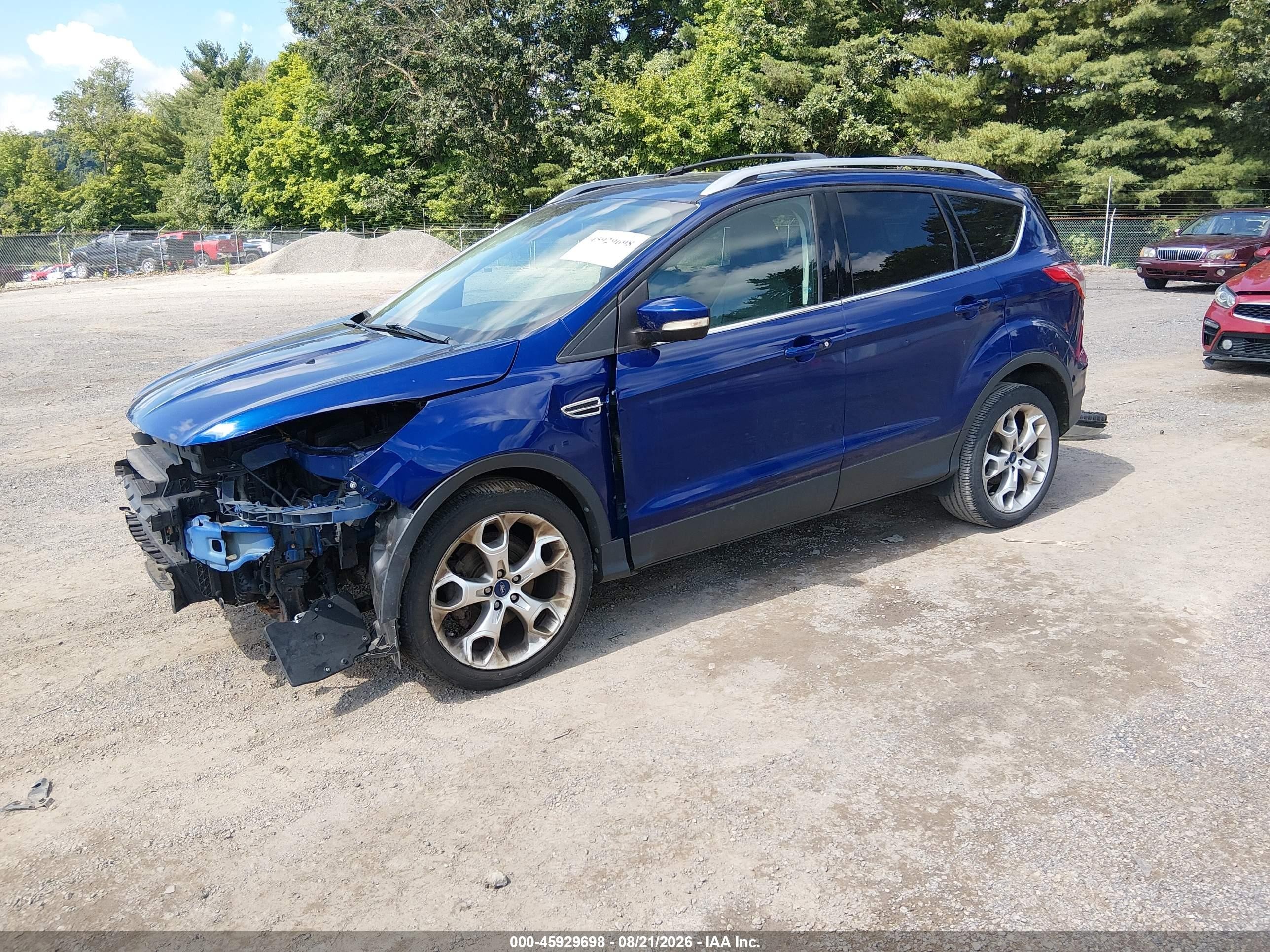 2014 Ford Escape Titanium Blue vin: 1FMCU0JX6EUC18906