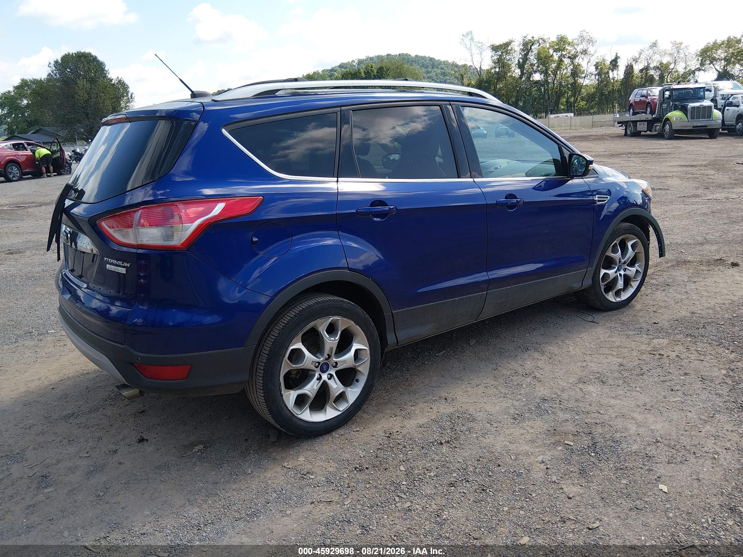 2014 Ford Escape Titanium Blue vin: 1FMCU0JX6EUC18906