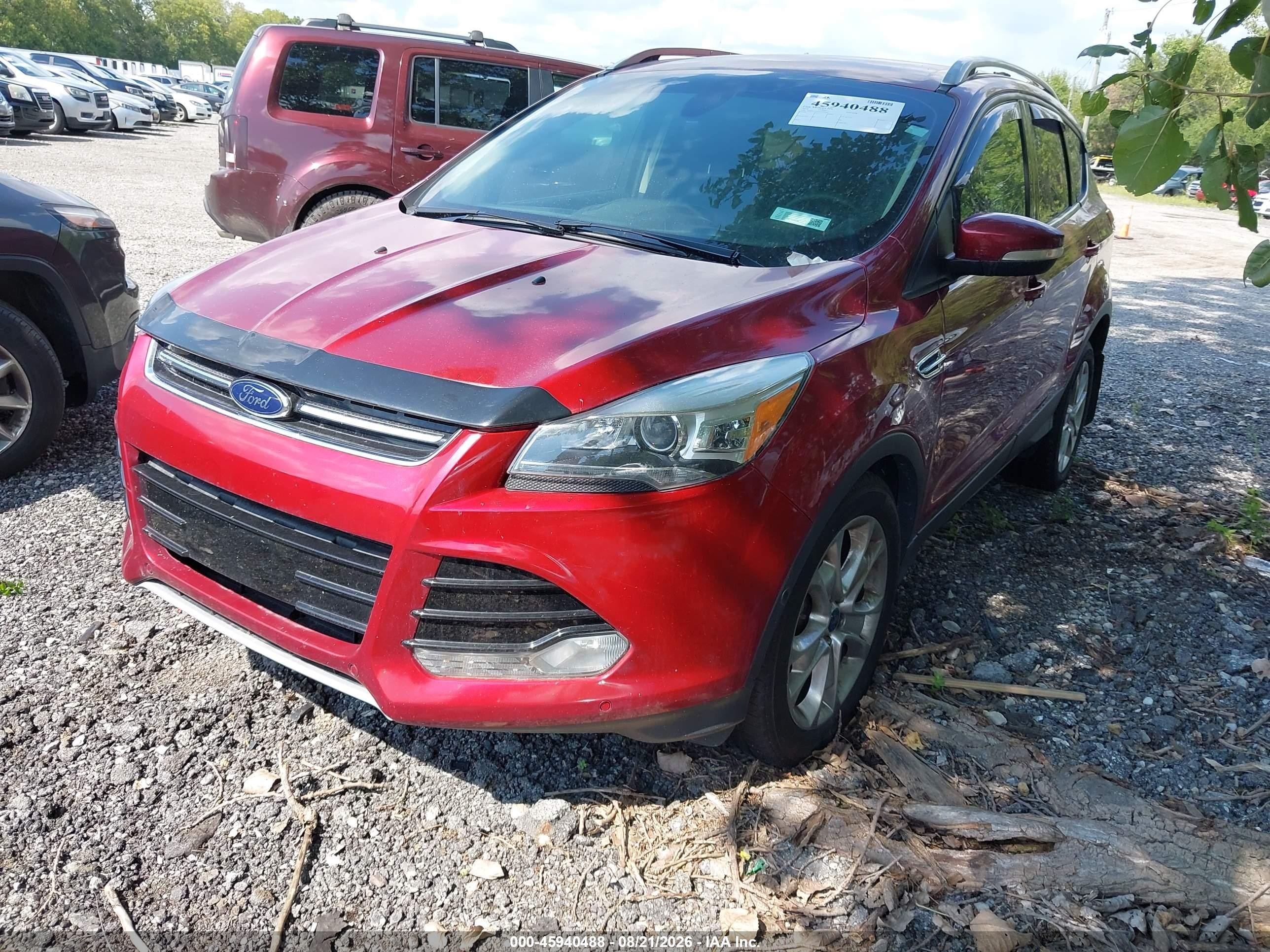 2014 Ford Escape Titanium Красный vin: 1FMCU0JX6EUD65047