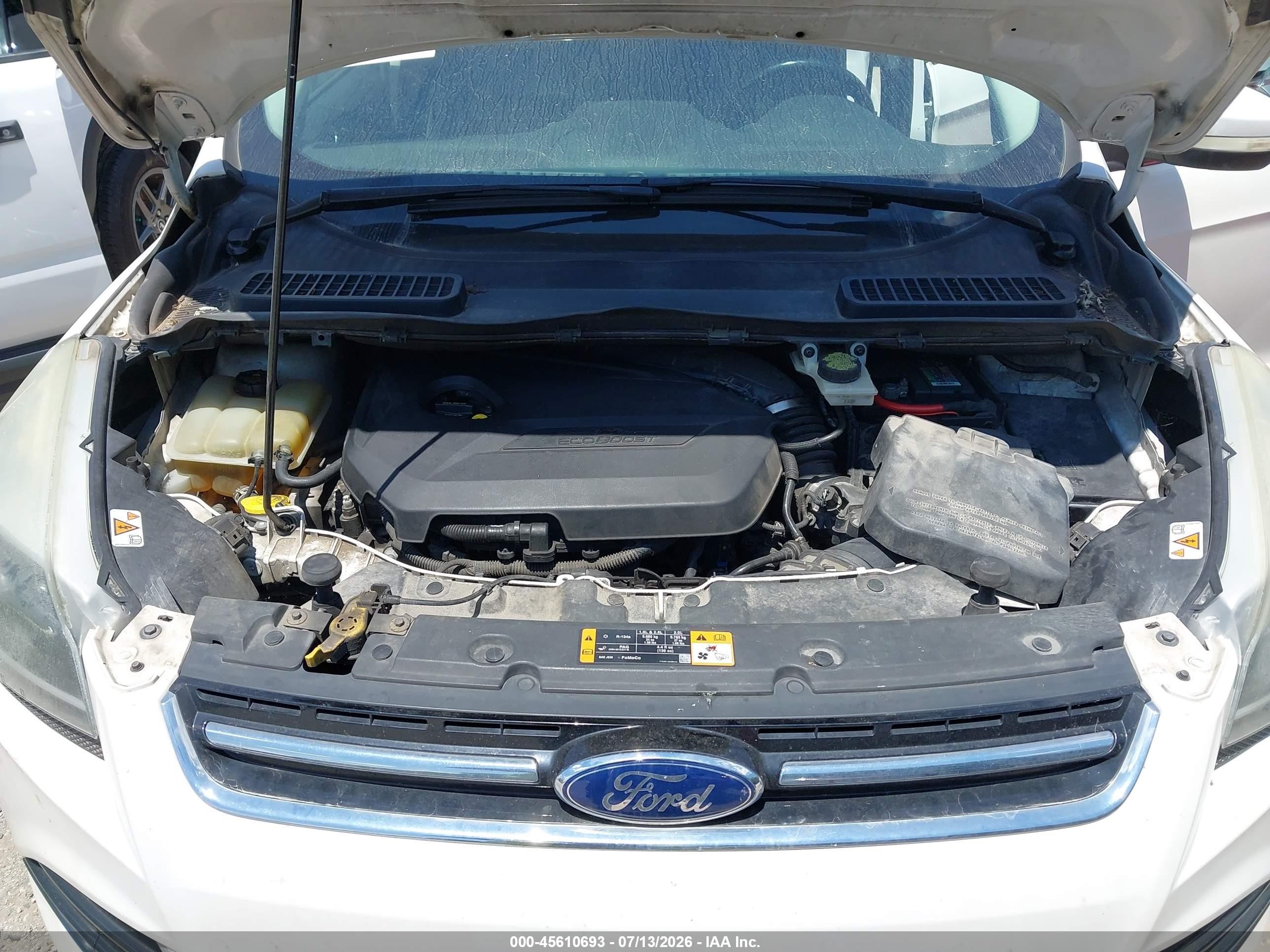 2014 Ford Escape Titanium Белый vin: 1FMCU0JX6EUE37753
