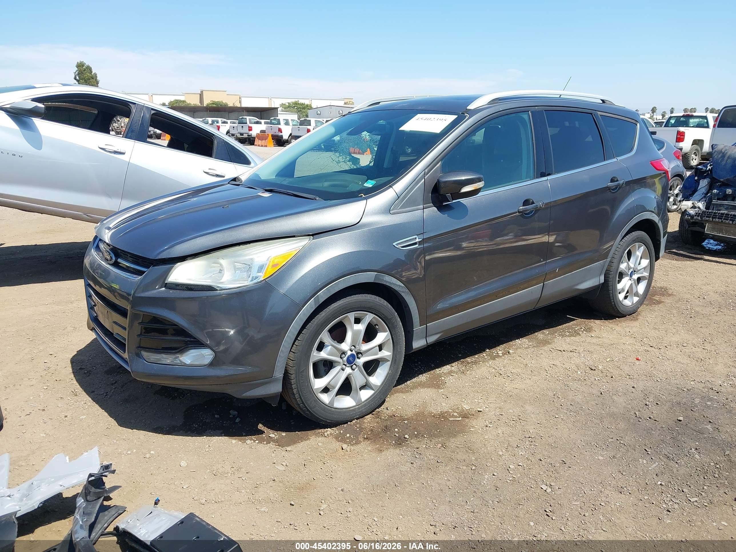 2015 Ford Escape Titanium Серый vin: 1FMCU0JX6FUB31217