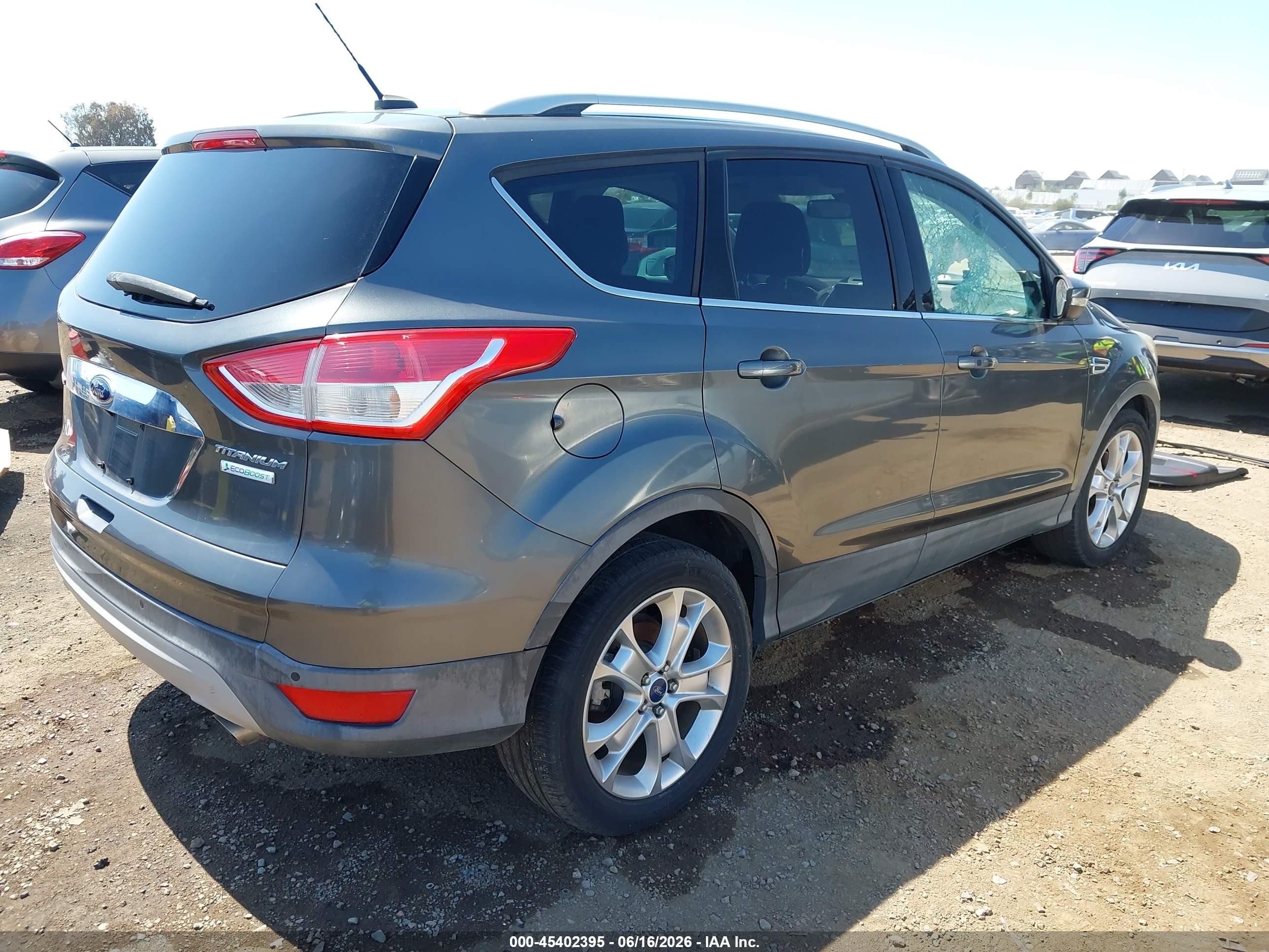 2015 Ford Escape Titanium Серый vin: 1FMCU0JX6FUB31217