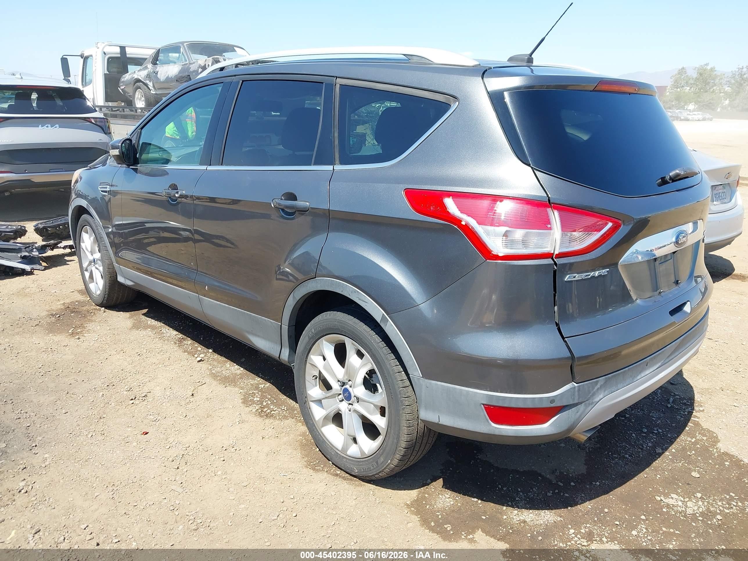 2015 Ford Escape Titanium Серый vin: 1FMCU0JX6FUB31217