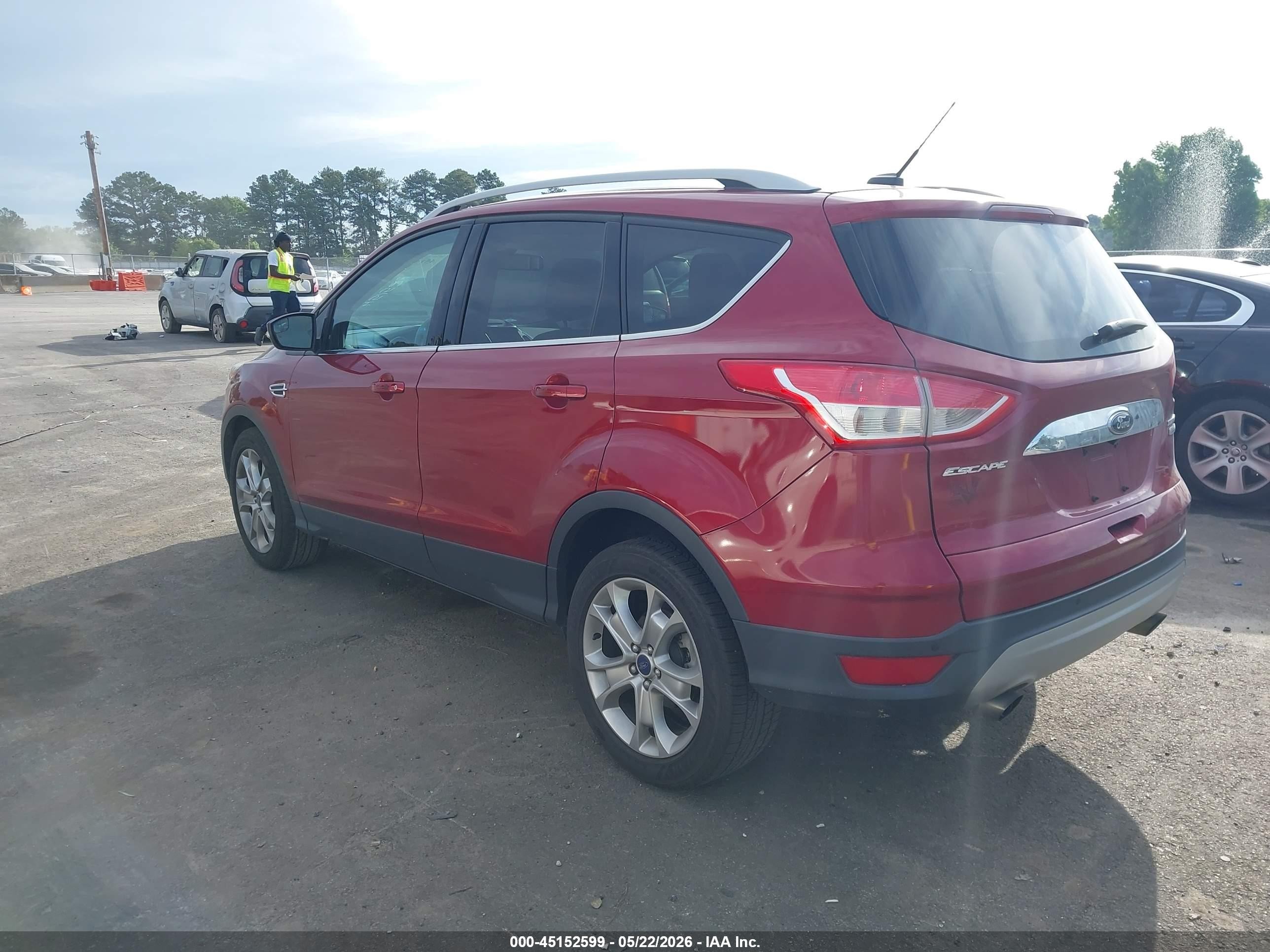 2015 Ford Escape Titanium Red vin: 1FMCU0JX6FUB68154
