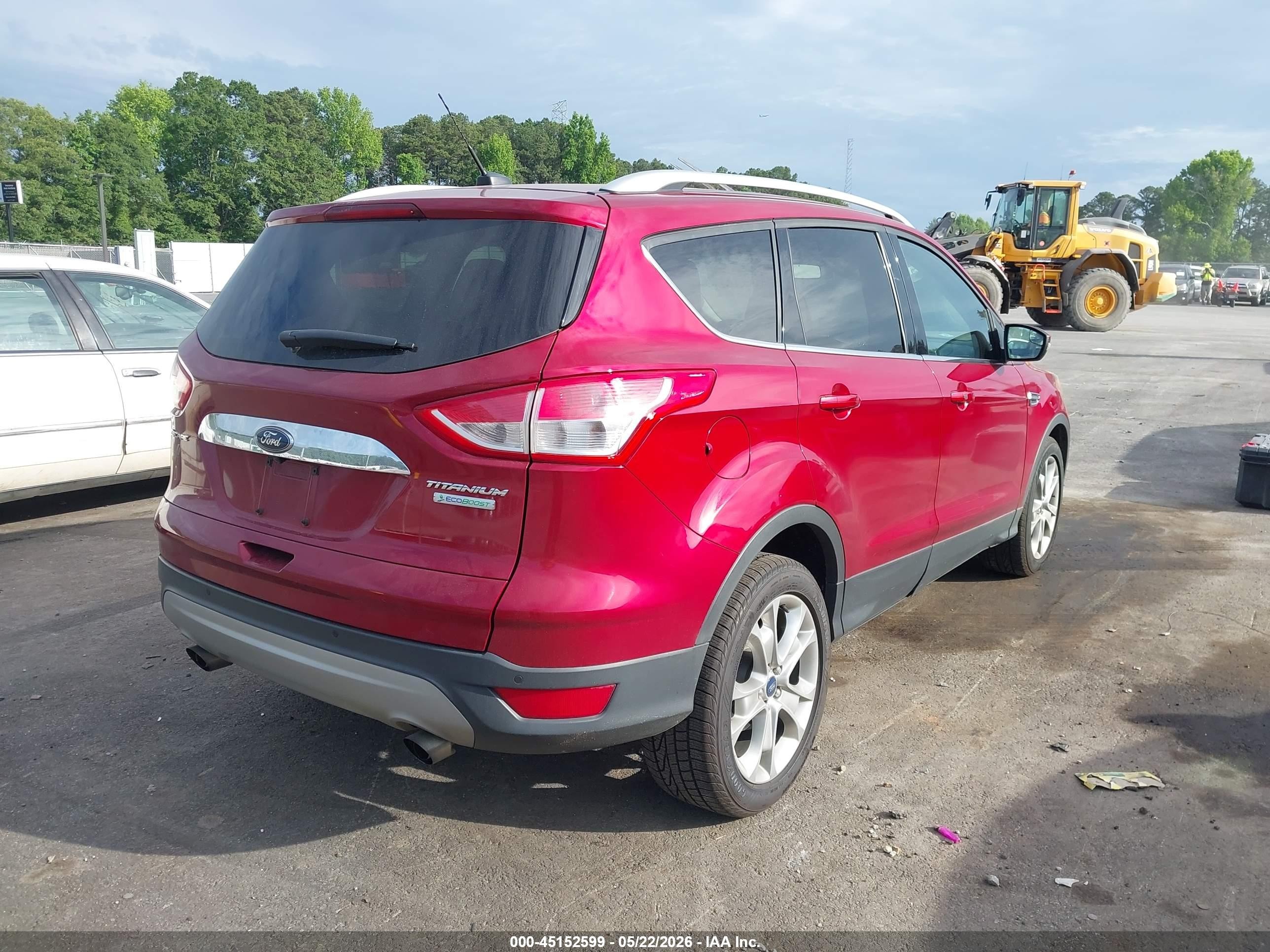 2015 Ford Escape Titanium Red vin: 1FMCU0JX6FUB68154