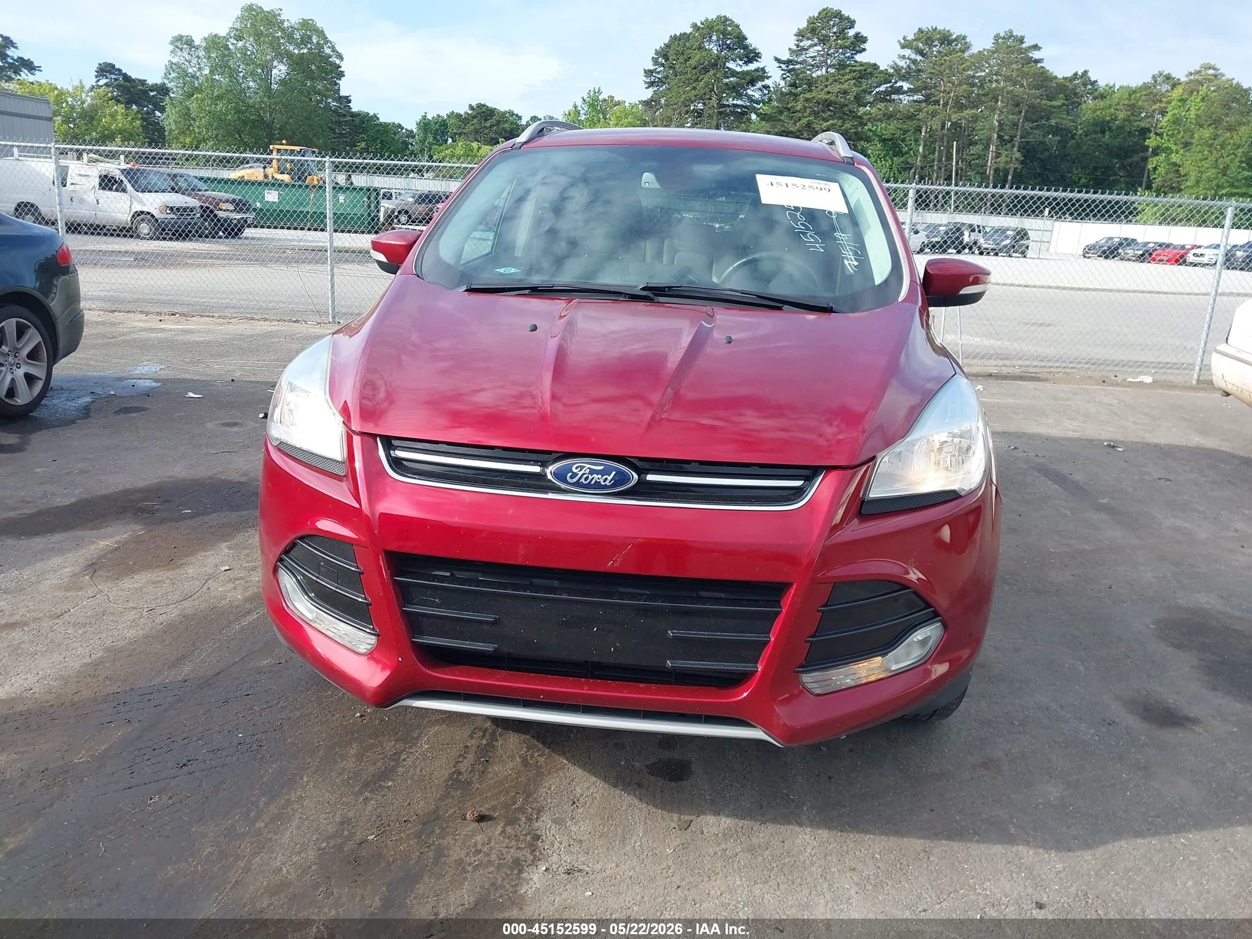 2015 Ford Escape Titanium Red vin: 1FMCU0JX6FUB68154