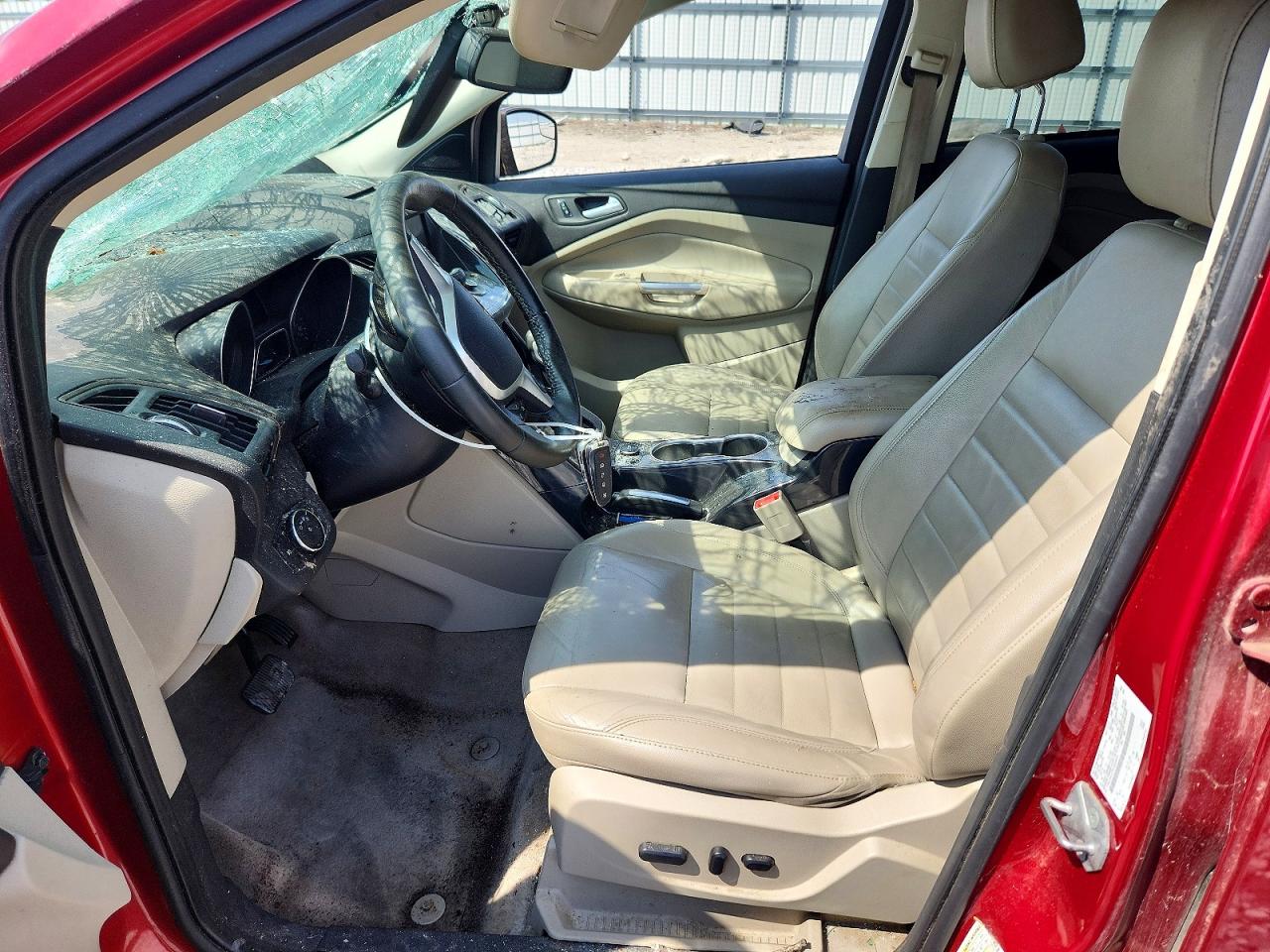 2014 Ford Escape Titanium Red vin: 1FMCU0JX7EUA50970