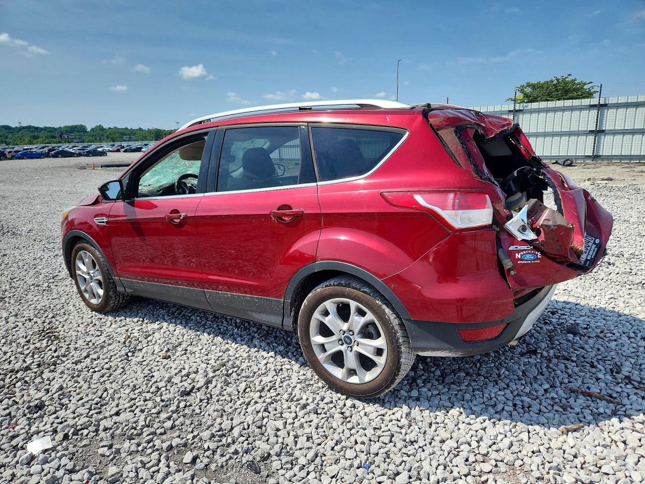 2014 Ford Escape Titanium Red vin: 1FMCU0JX7EUA50970