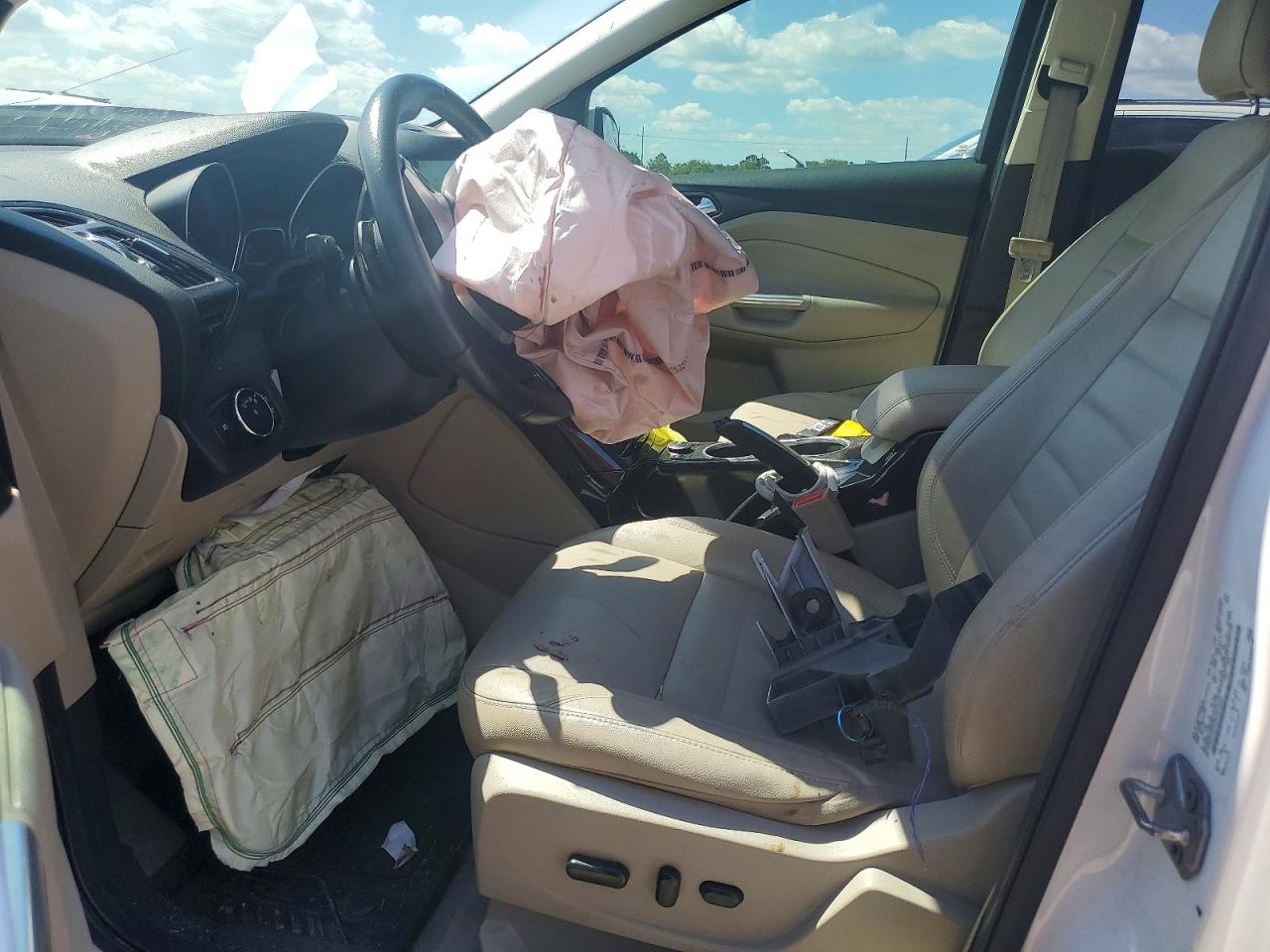 2014 Ford Escape Titanium Белый vin: 1FMCU0JX7EUB15221