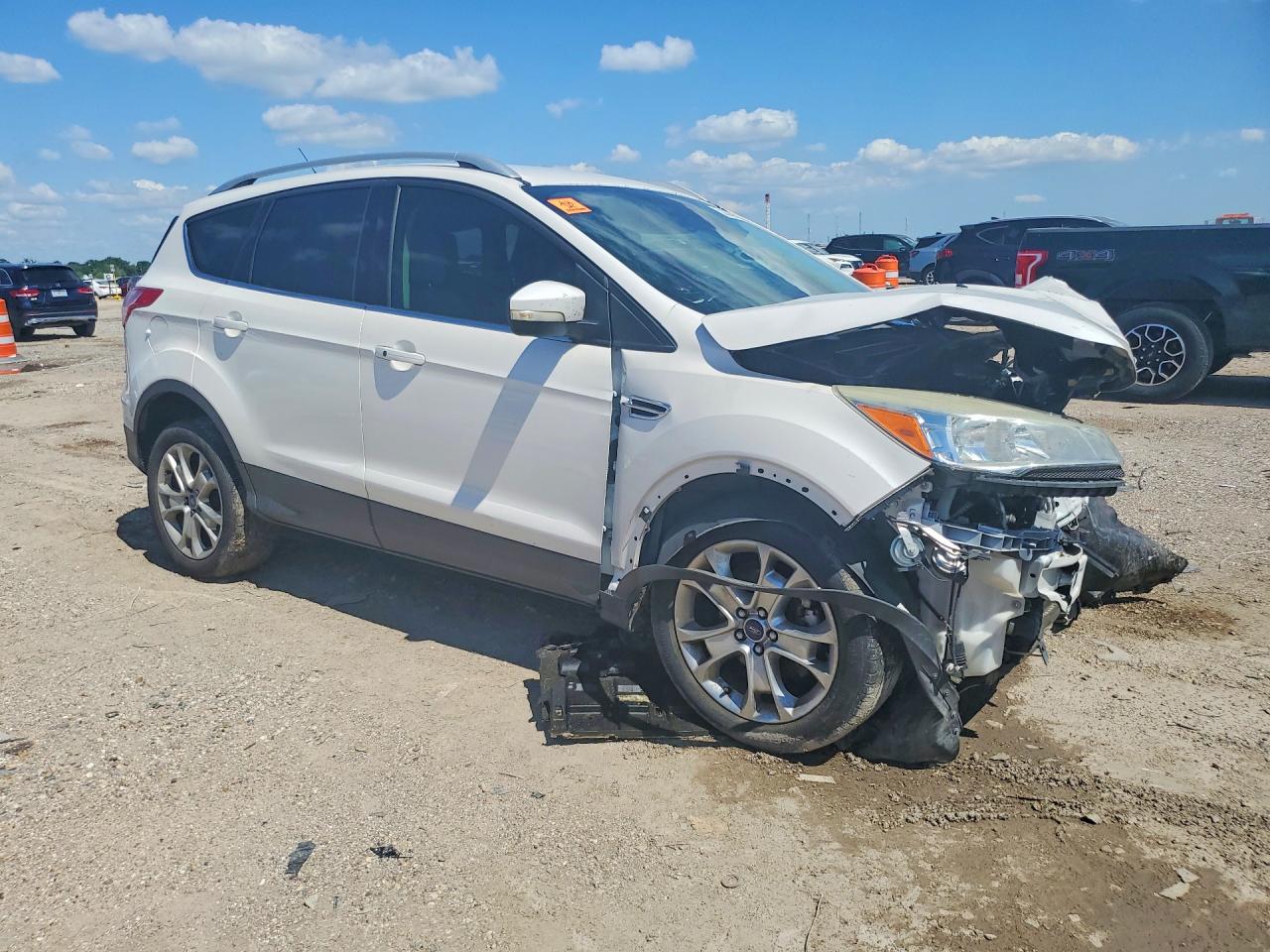 2014 Ford Escape Titanium Белый vin: 1FMCU0JX7EUB15221