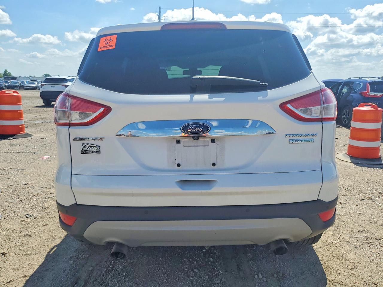 2014 Ford Escape Titanium Белый vin: 1FMCU0JX7EUB15221