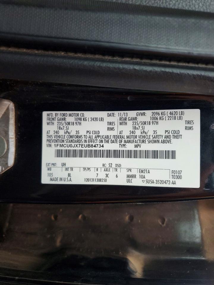 2014 Ford Escape Titanium Black vin: 1FMCU0JX7EUB84734