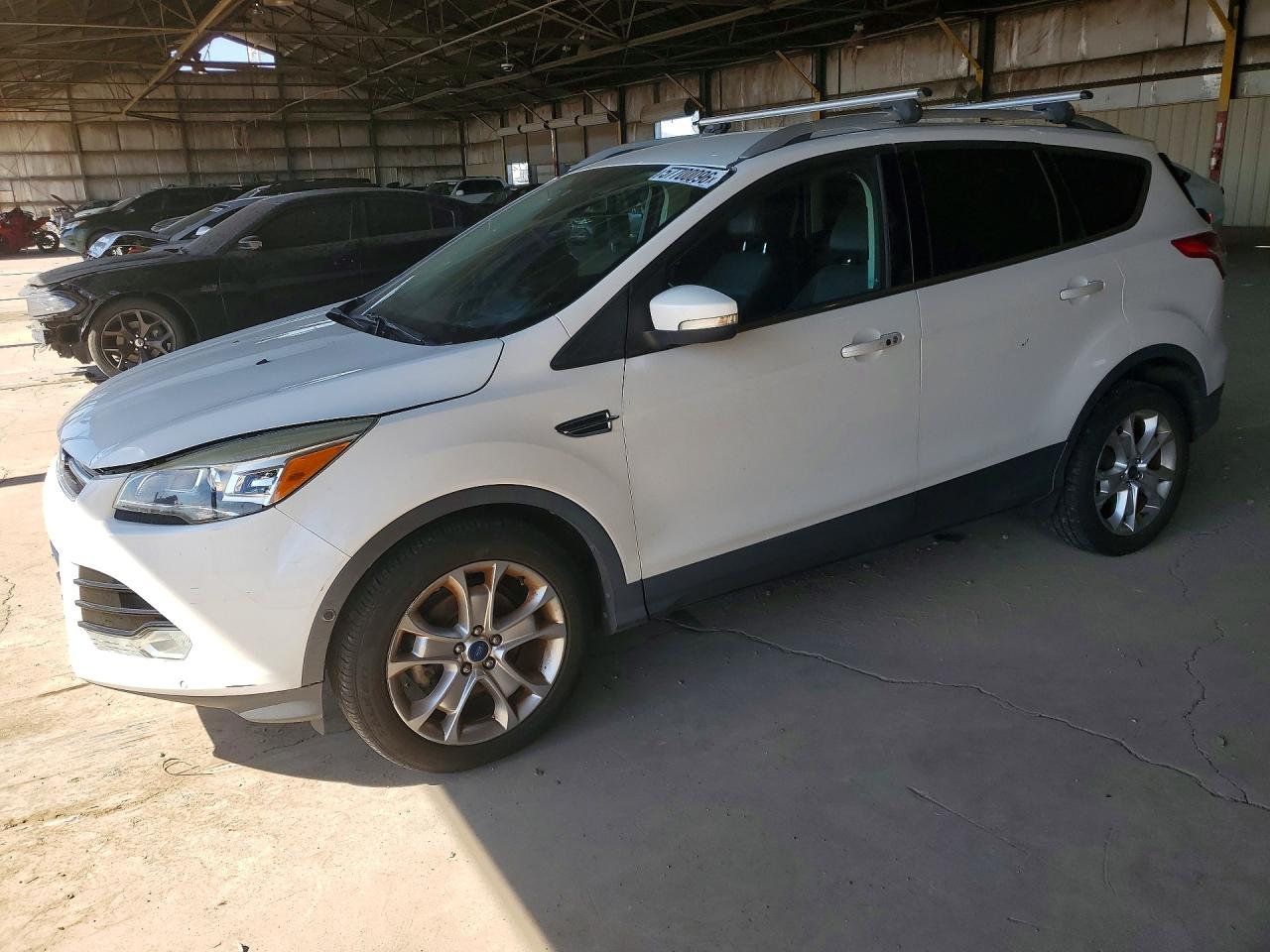 2014 Ford Escape Titanium White vin: 1FMCU0JX7EUC29168