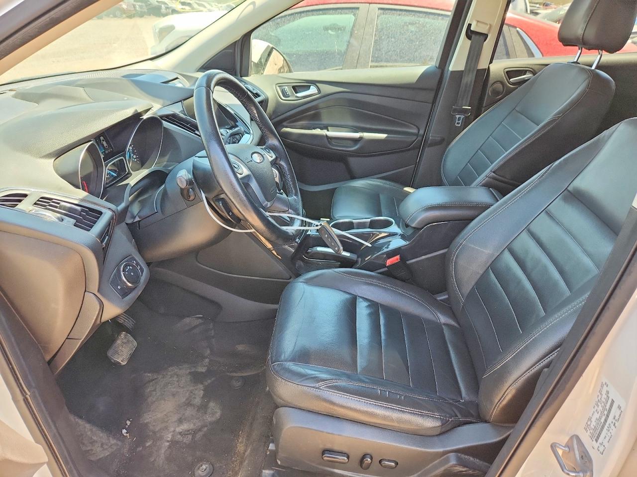 2014 Ford Escape Titanium White vin: 1FMCU0JX7EUC29168
