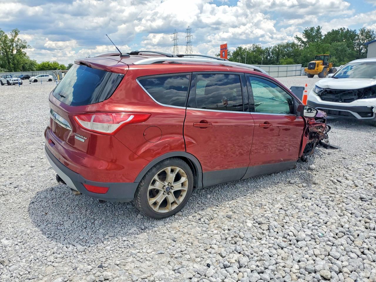 2014 Ford Escape Titanium Red vin: 1FMCU0JX7EUC66088
