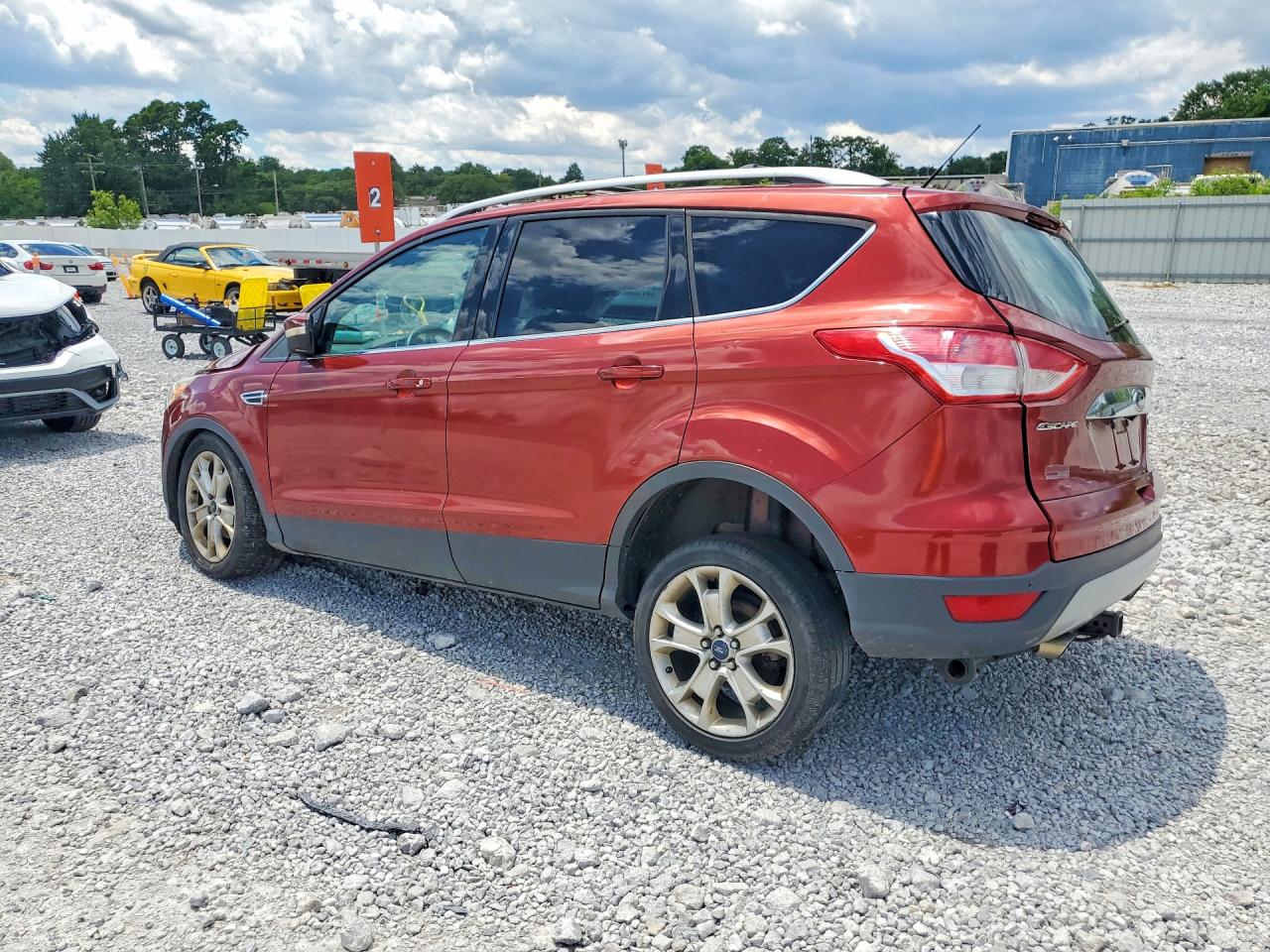 2014 Ford Escape Titanium Red vin: 1FMCU0JX7EUC66088