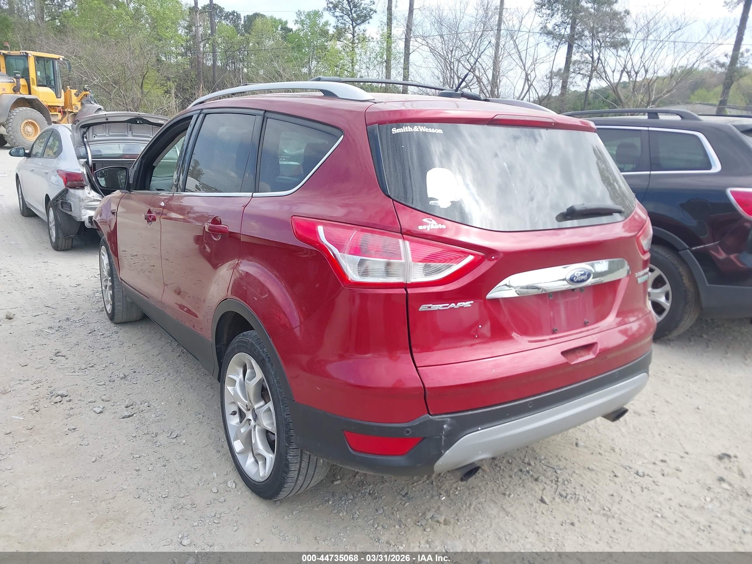 2014 Ford Escape Titanium Red vin: 1FMCU0JX7EUD87039