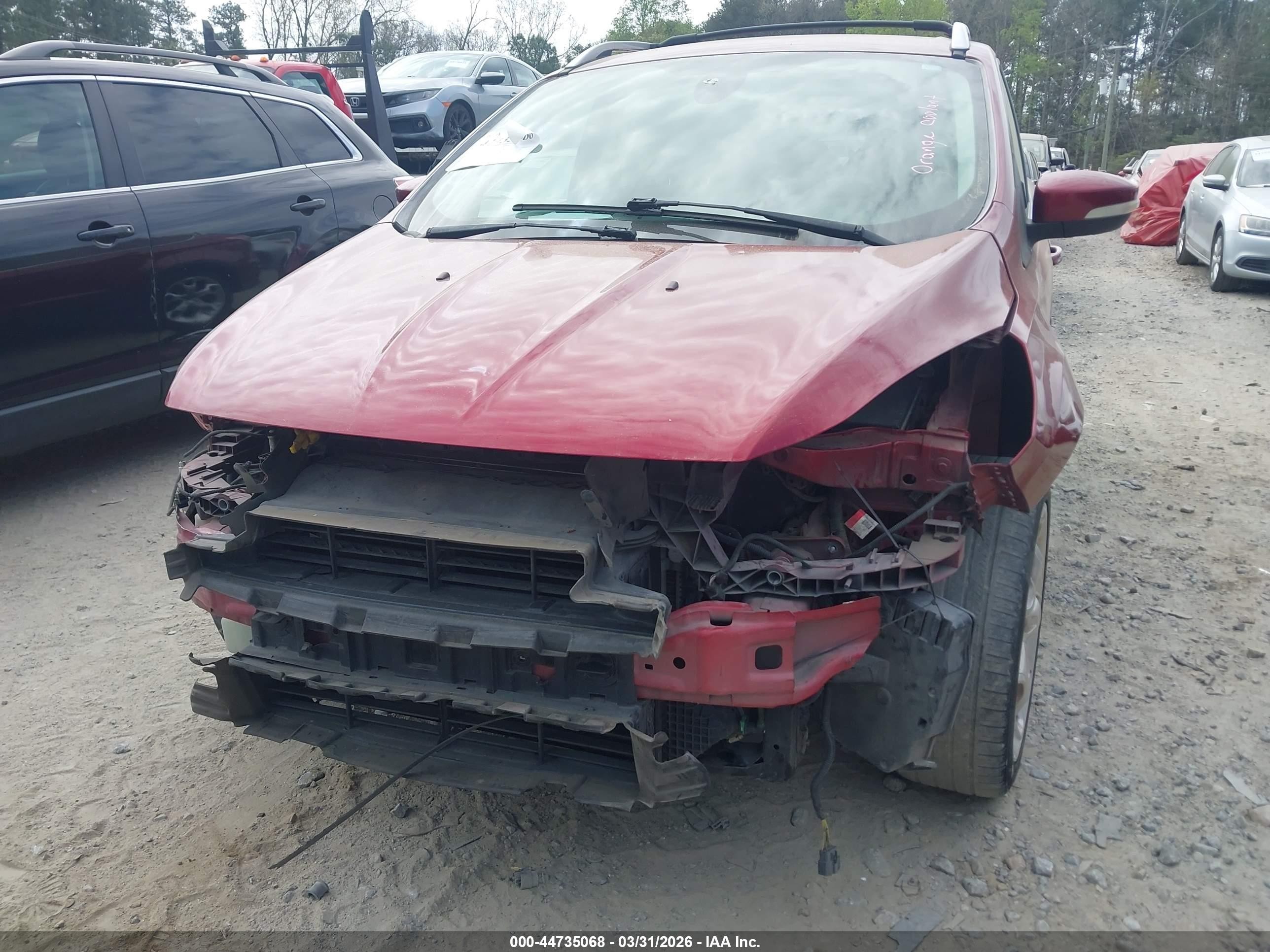 2014 Ford Escape Titanium Red vin: 1FMCU0JX7EUD87039