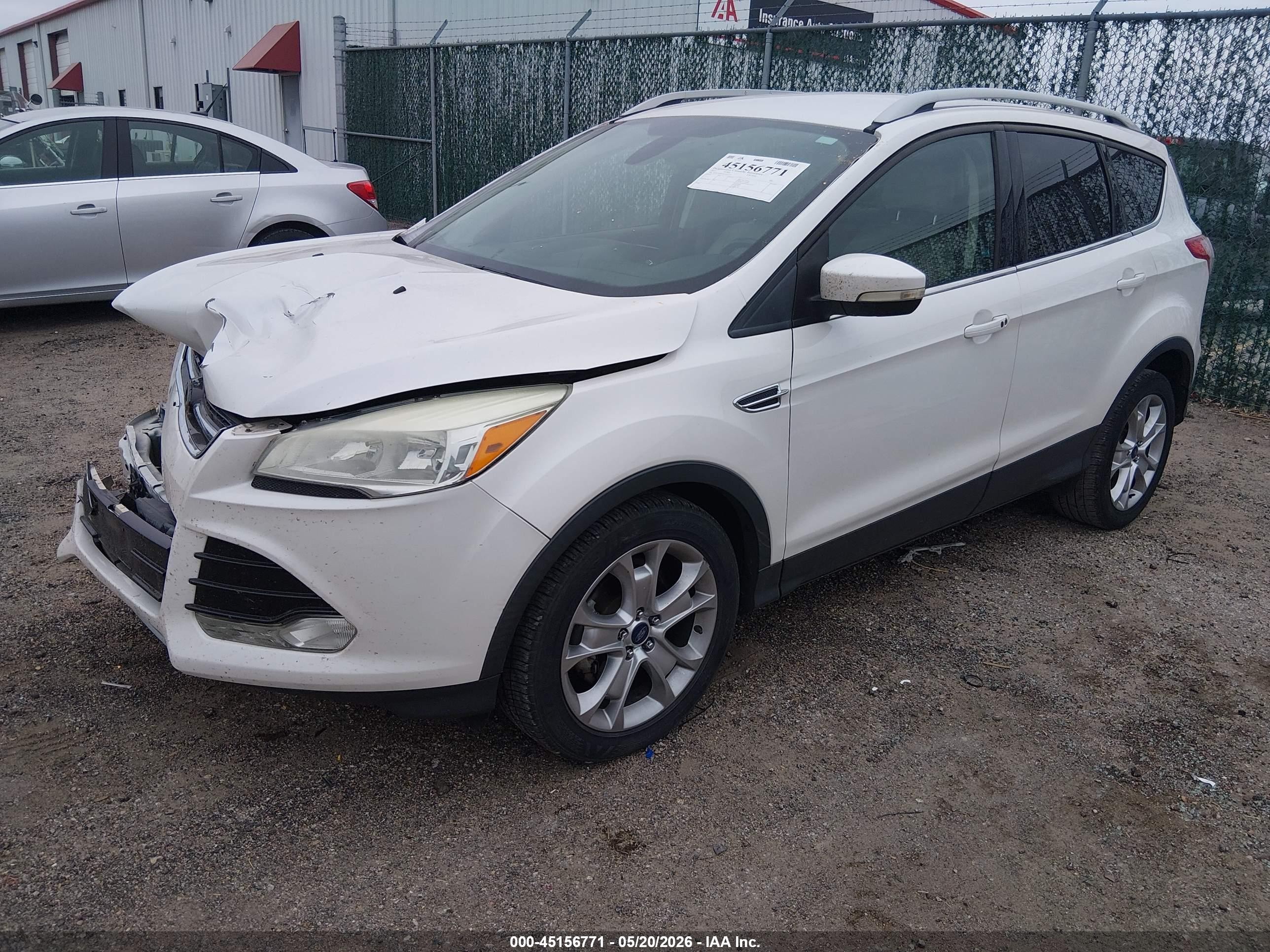 2015 Ford Escape Titanium White vin: 1FMCU0JX7FUA67172