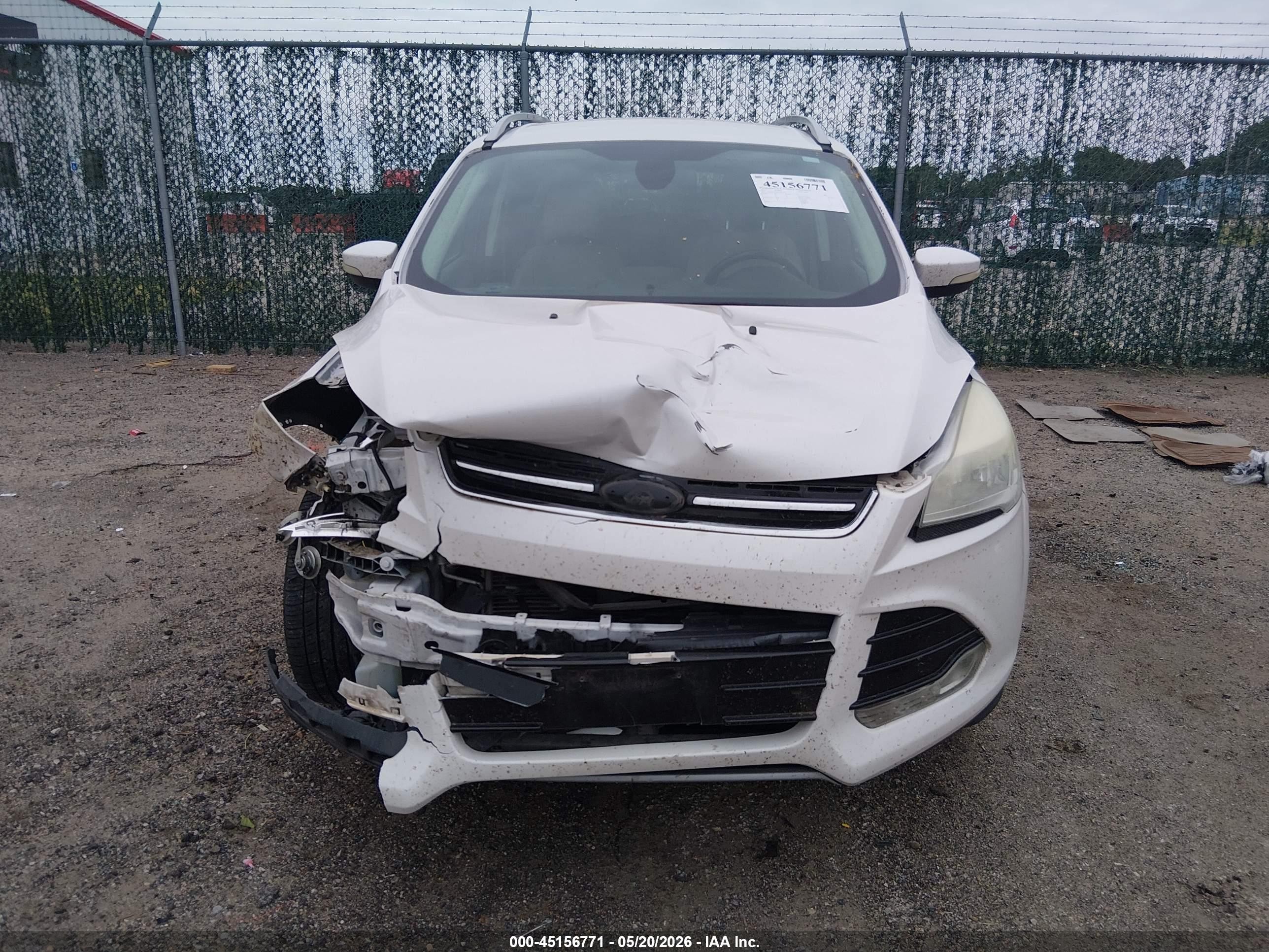 2015 Ford Escape Titanium White vin: 1FMCU0JX7FUA67172