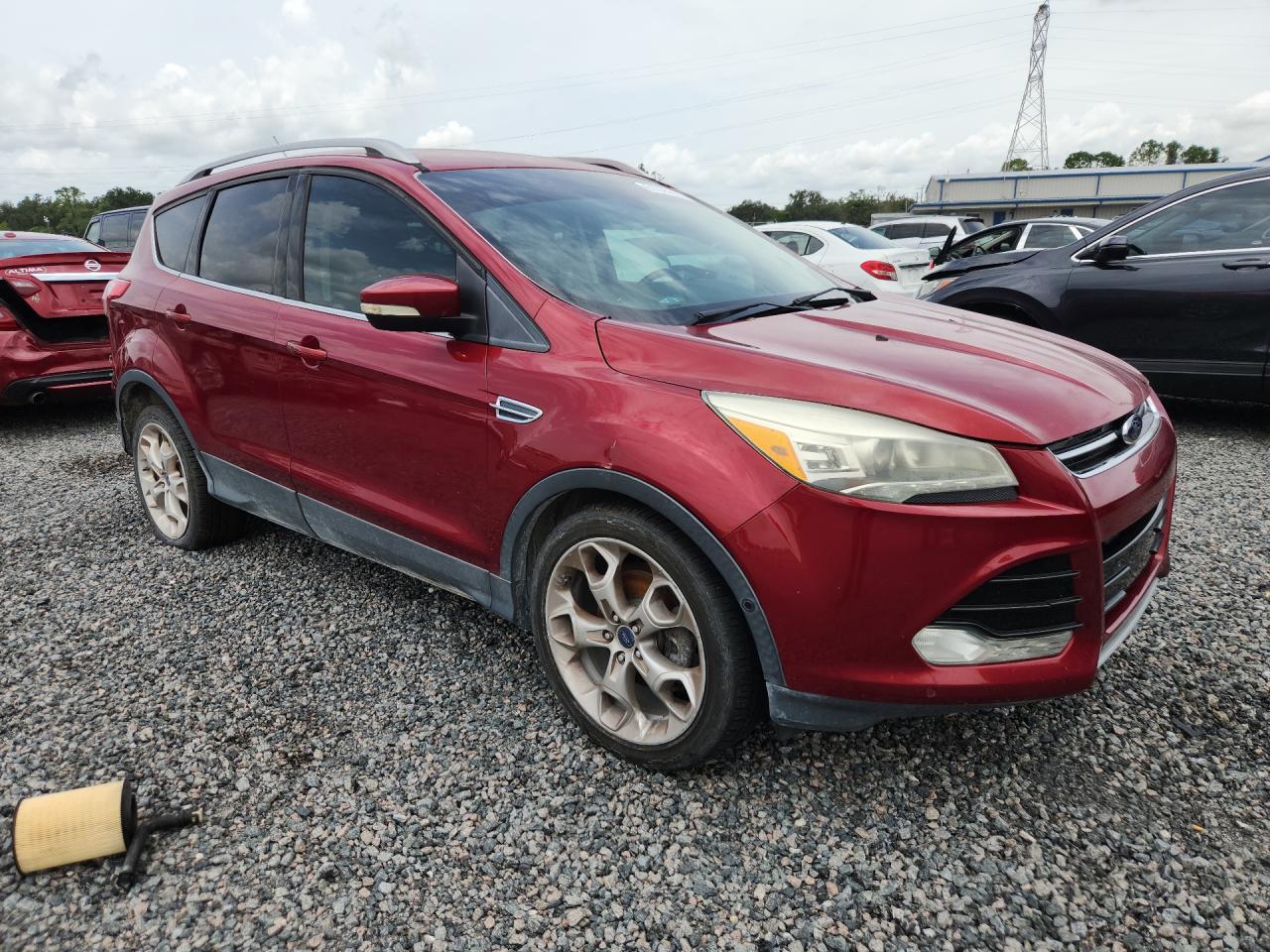 2015 Ford Escape Titanium Red vin: 1FMCU0JX7FUB16659