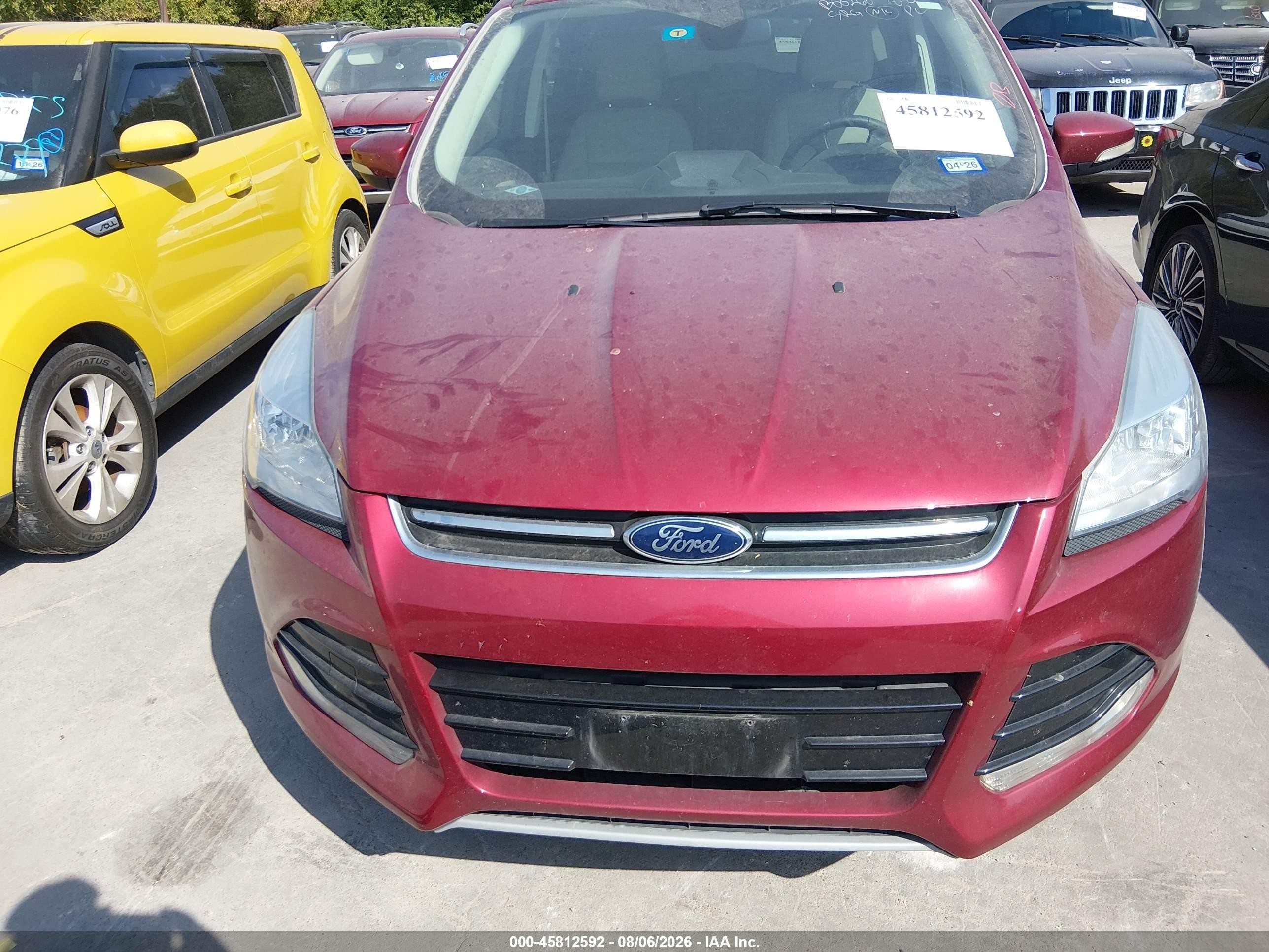 2014 Ford Escape Titanium Red vin: 1FMCU0JX8EUB00260