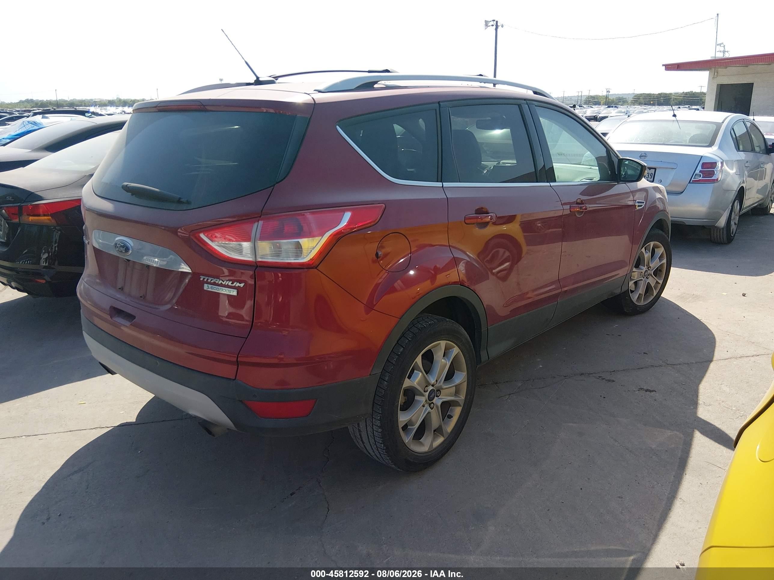 2014 Ford Escape Titanium Red vin: 1FMCU0JX8EUB00260