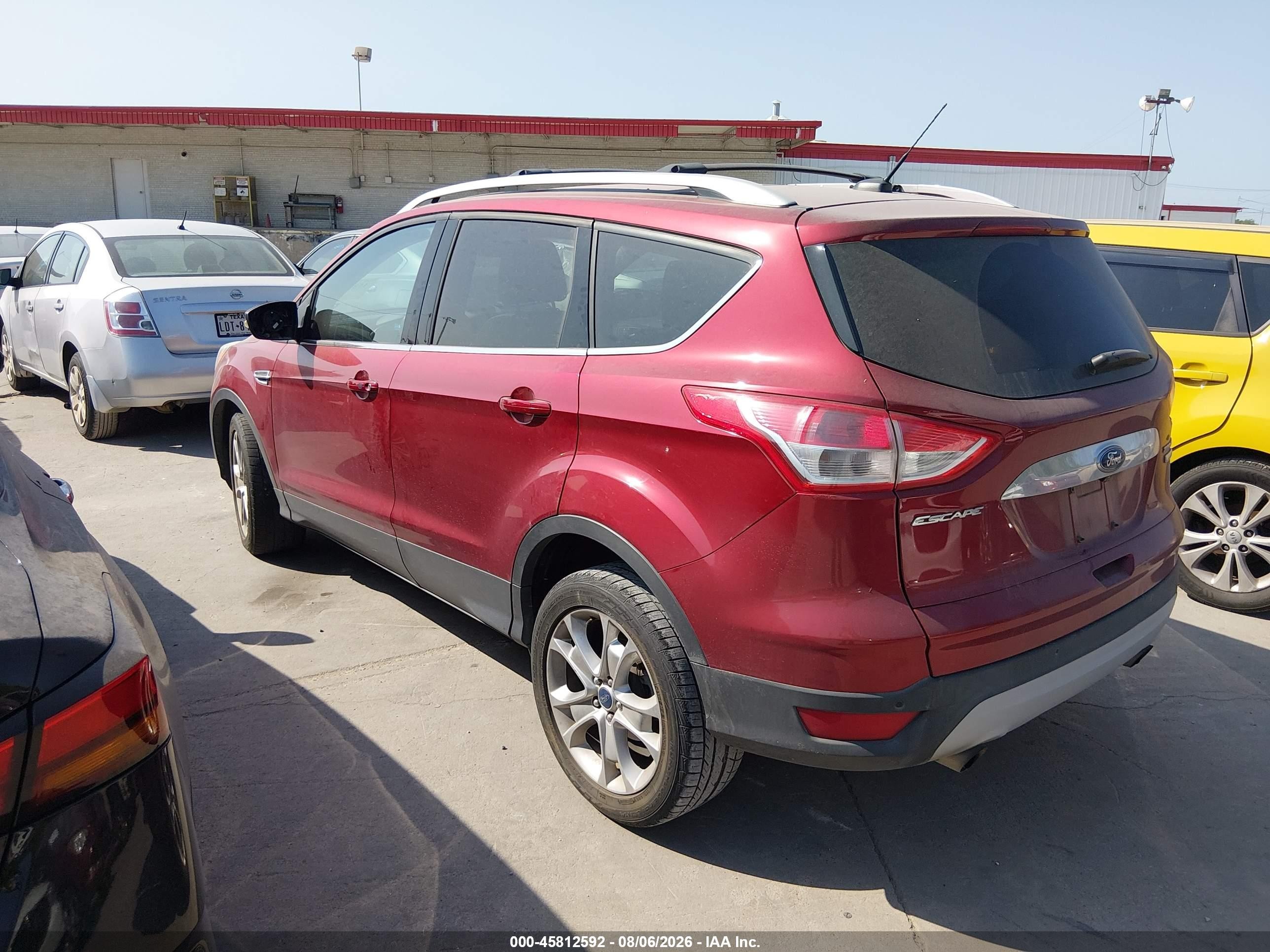2014 Ford Escape Titanium Red vin: 1FMCU0JX8EUB00260