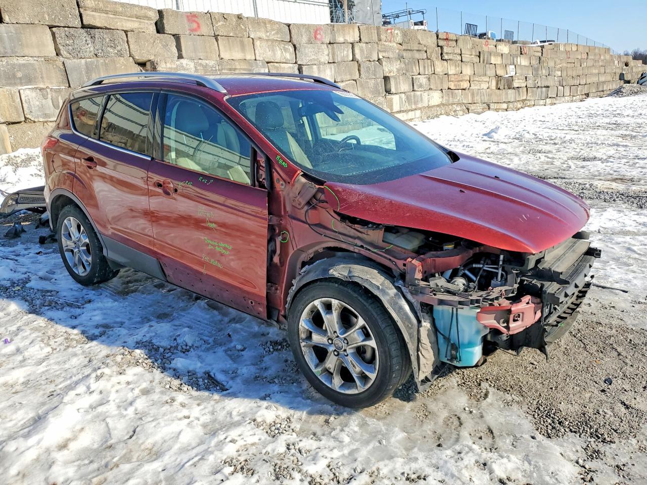 2014 Ford Escape Titanium Оранжевый vin: 1FMCU0JX8EUD07425
