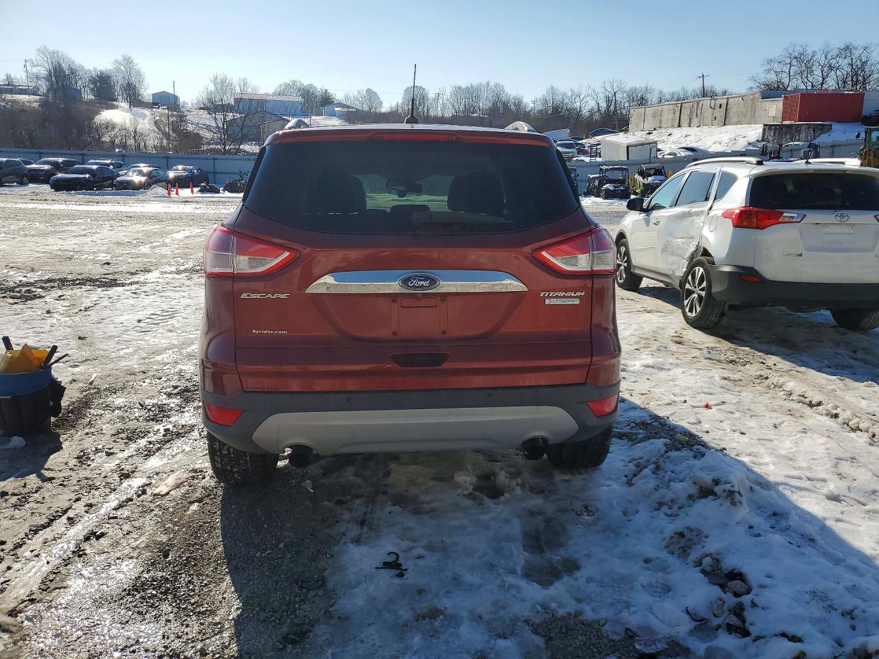 2014 Ford Escape Titanium Оранжевый vin: 1FMCU0JX8EUD07425