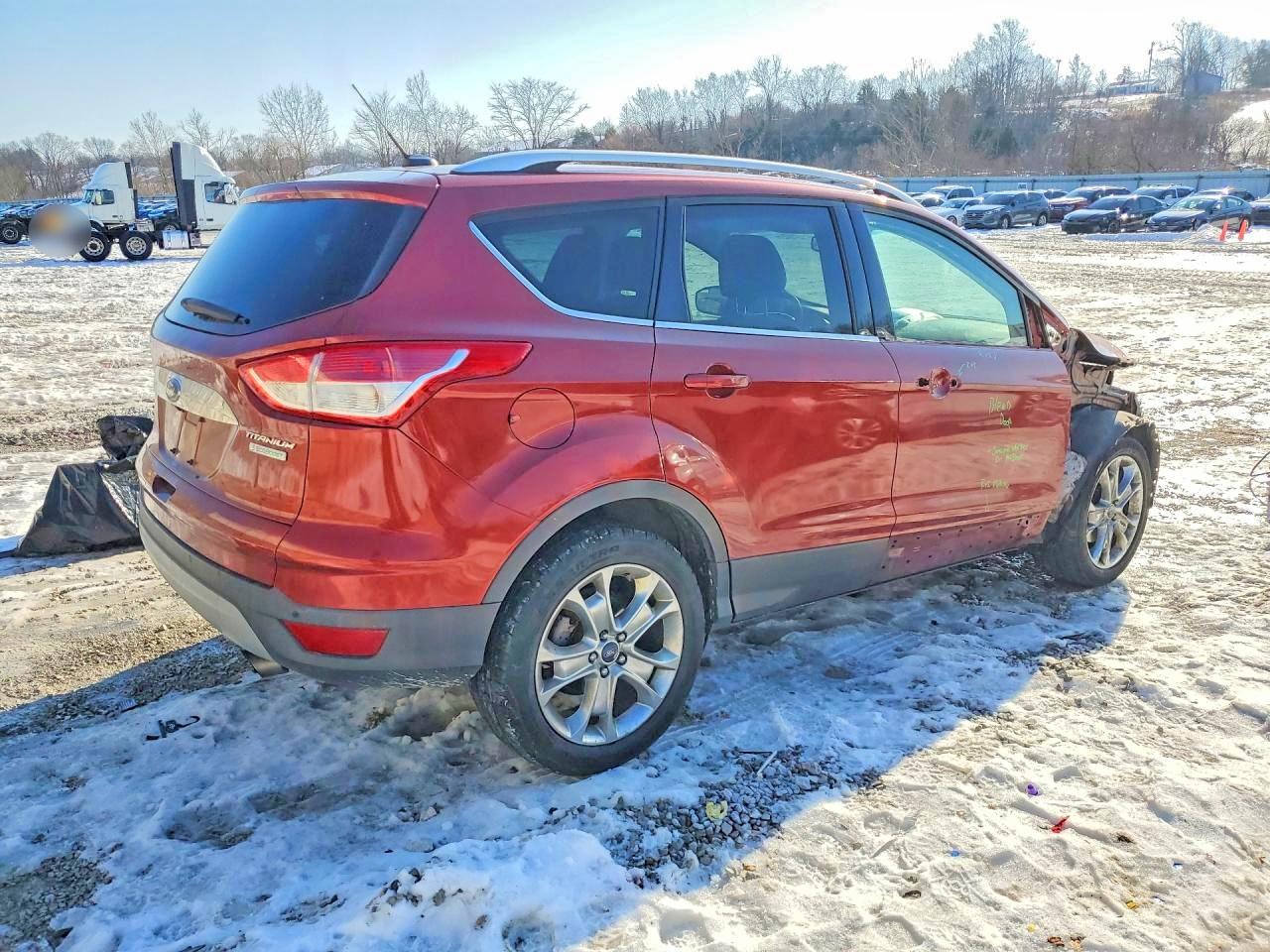 2014 Ford Escape Titanium Оранжевый vin: 1FMCU0JX8EUD07425