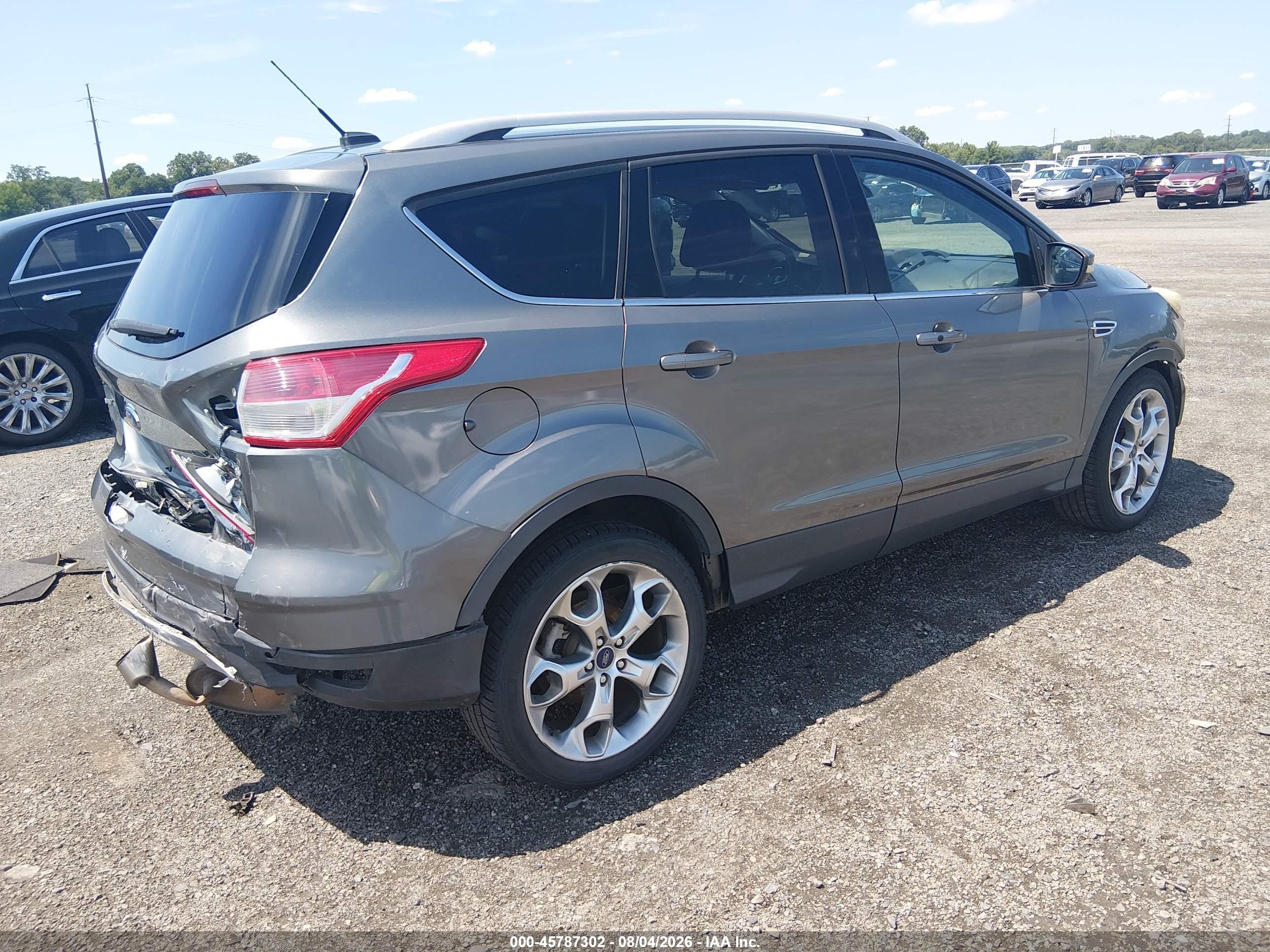 2014 Ford Escape Titanium Серый vin: 1FMCU0JX8EUD13760
