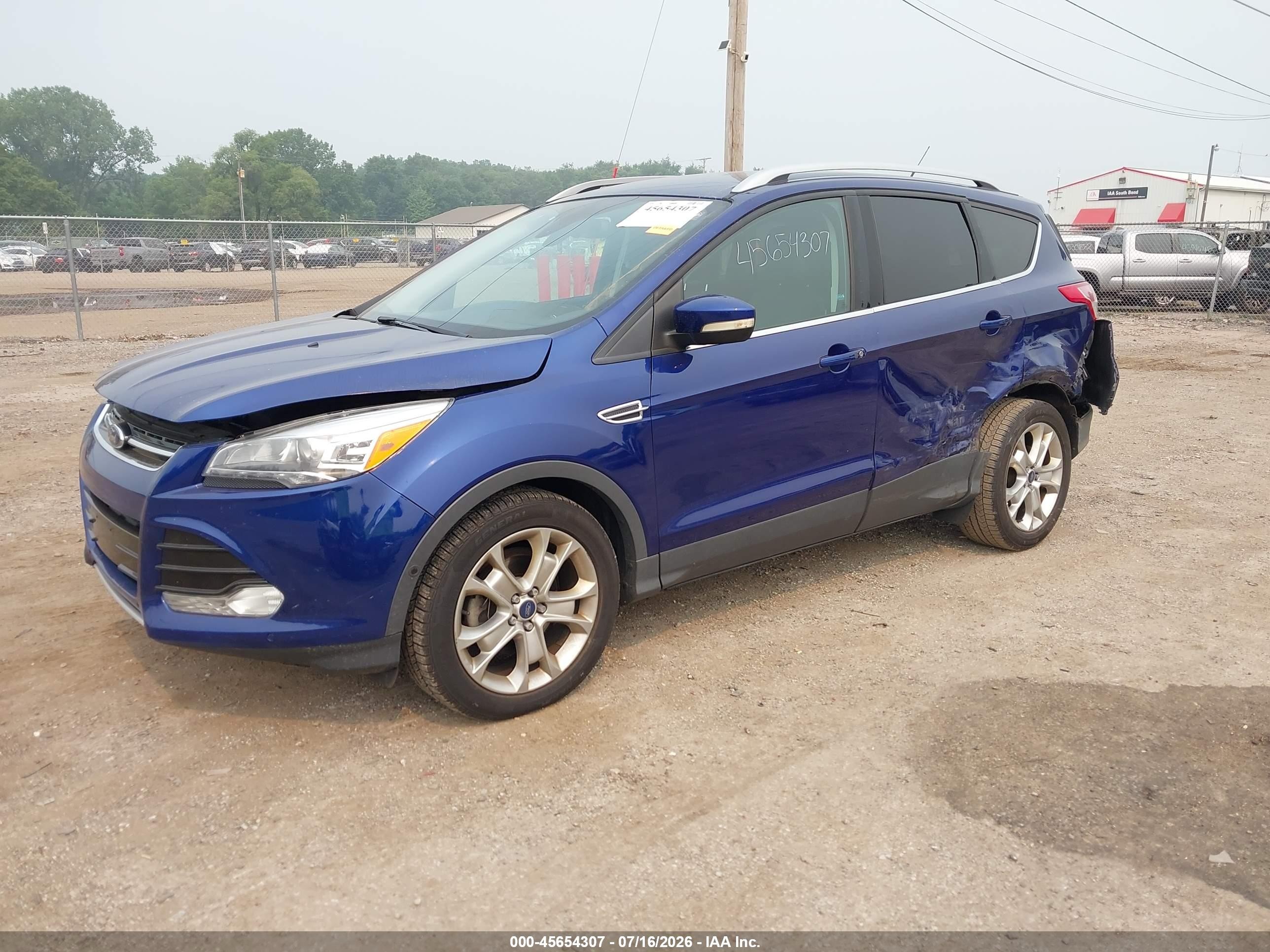 2015 Ford Escape Titanium Синий vin: 1FMCU0JX8FUB80239
