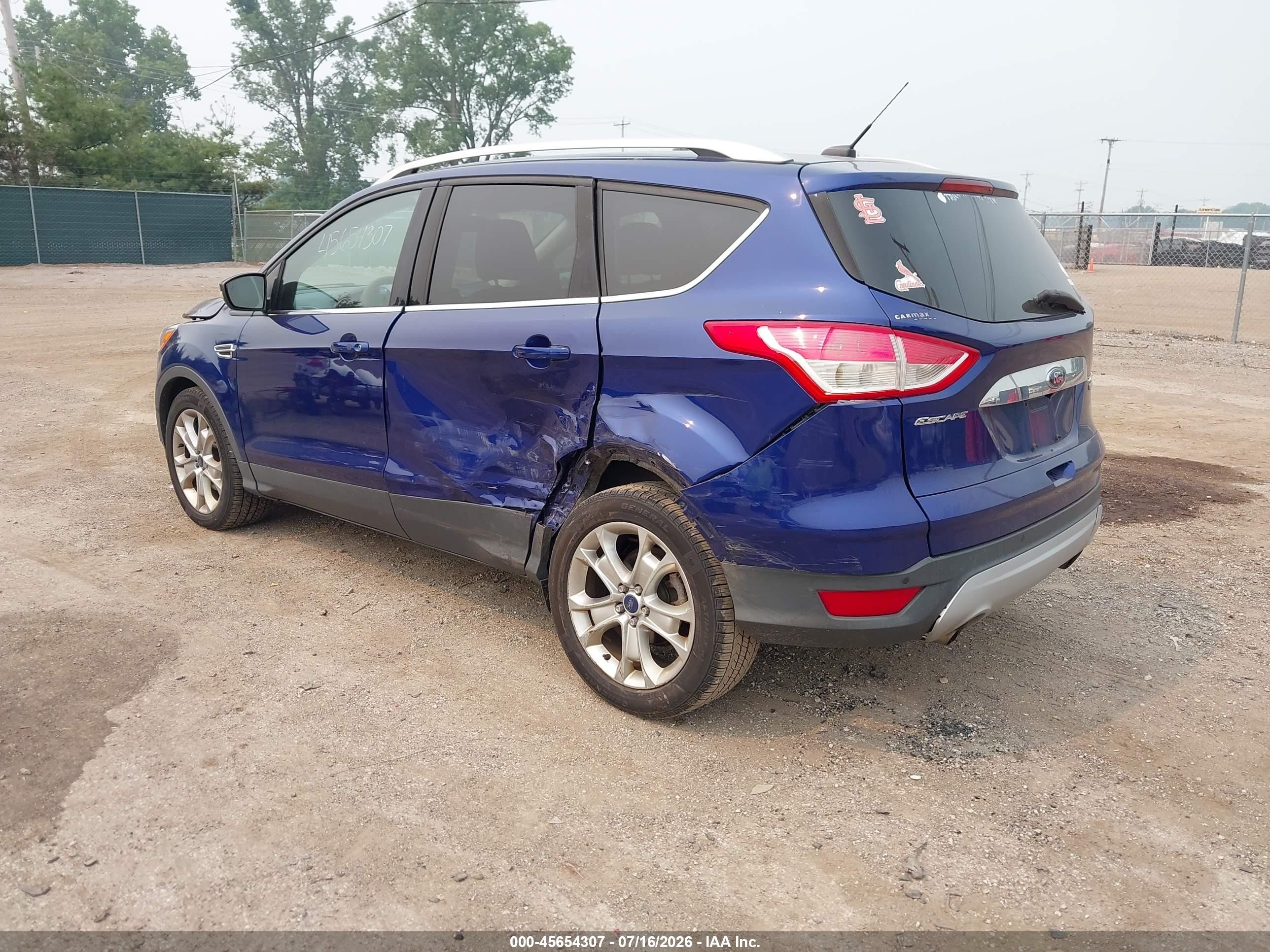 2015 Ford Escape Titanium Синий vin: 1FMCU0JX8FUB80239