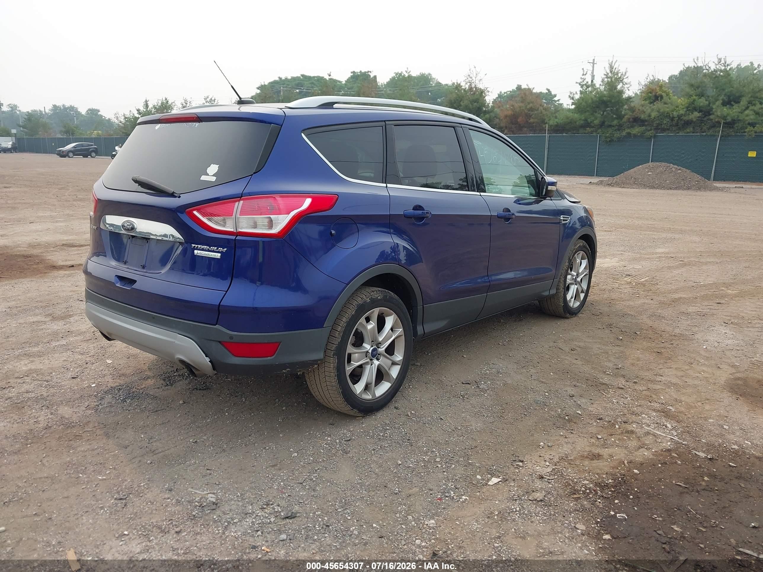 2015 Ford Escape Titanium Синий vin: 1FMCU0JX8FUB80239