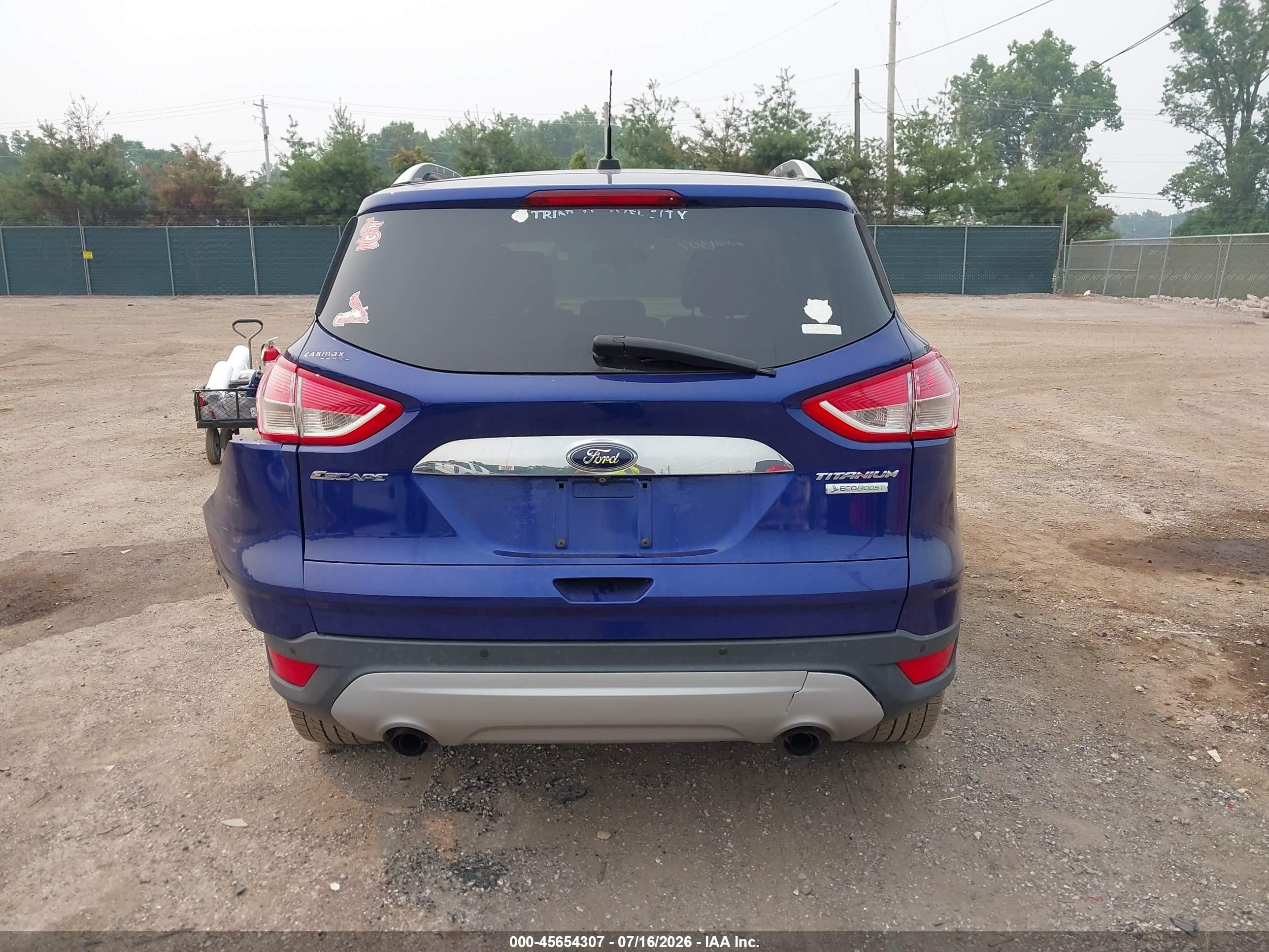 2015 Ford Escape Titanium Синий vin: 1FMCU0JX8FUB80239