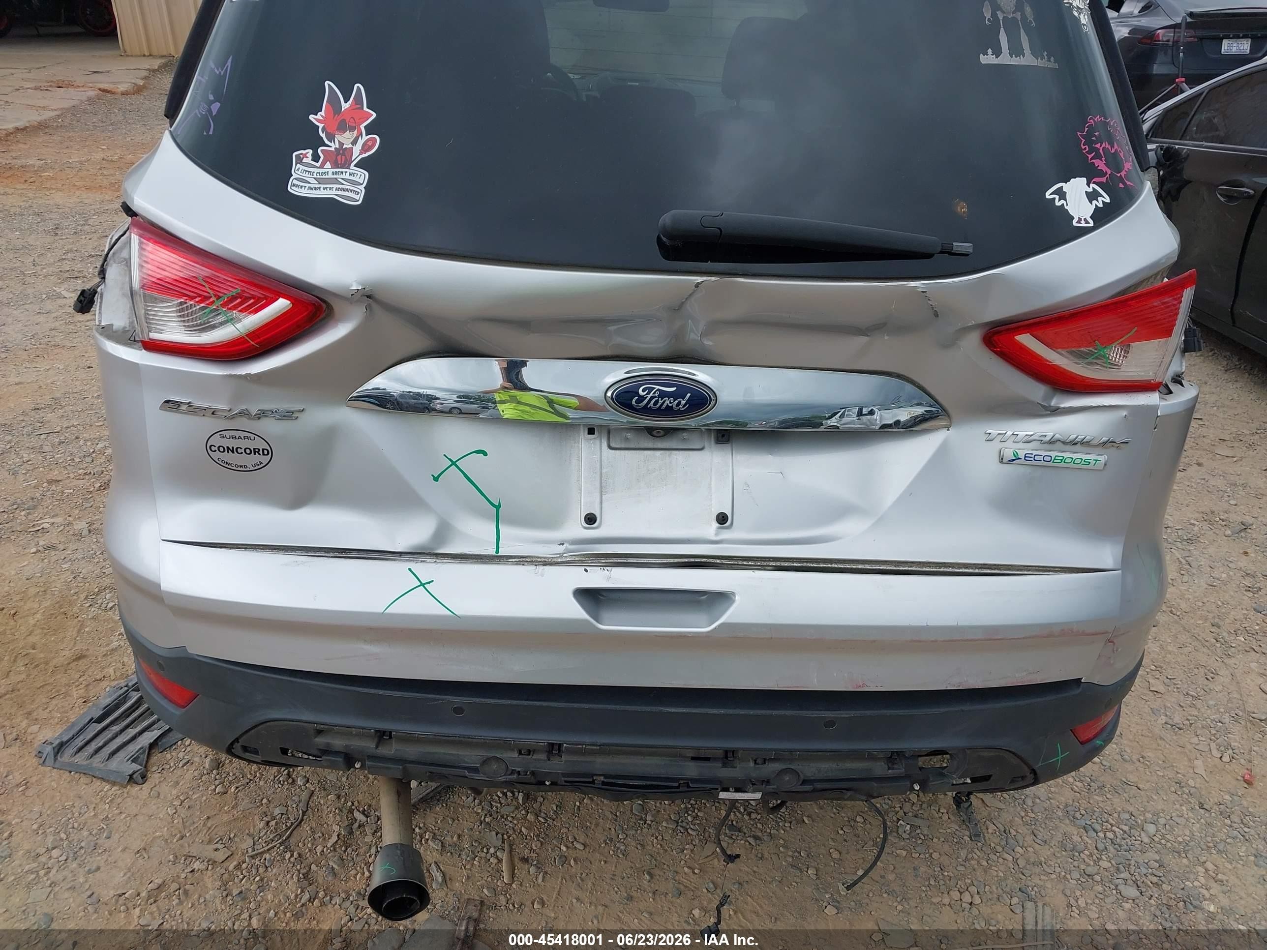2015 Ford Escape Titanium Silver vin: 1FMCU0JX8FUC32033