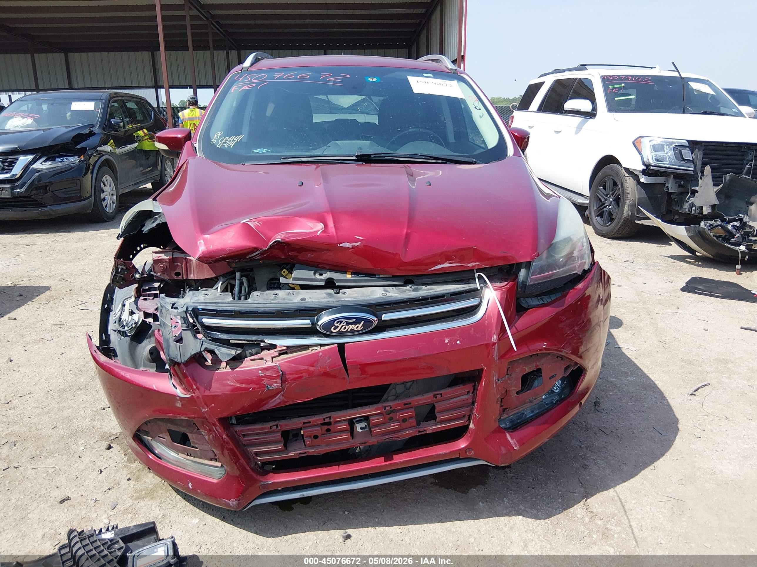 2014 Ford Escape Titanium Красный vin: 1FMCU0JX9EUA92220
